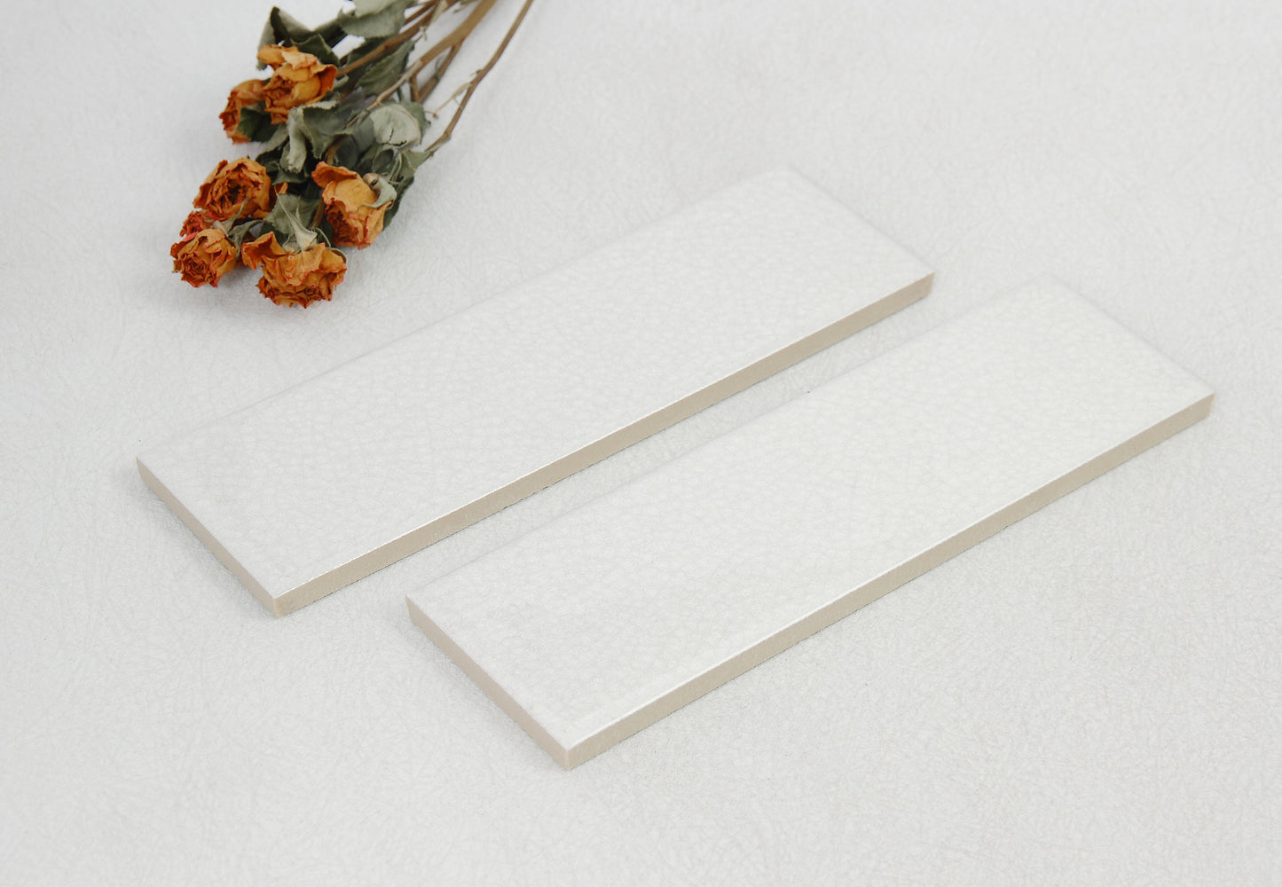 Ice Crack Kiln Change Ceramic Tiles 60x200mm - Per Square Meter - Light Grey Textured Finish - N-BL-62001