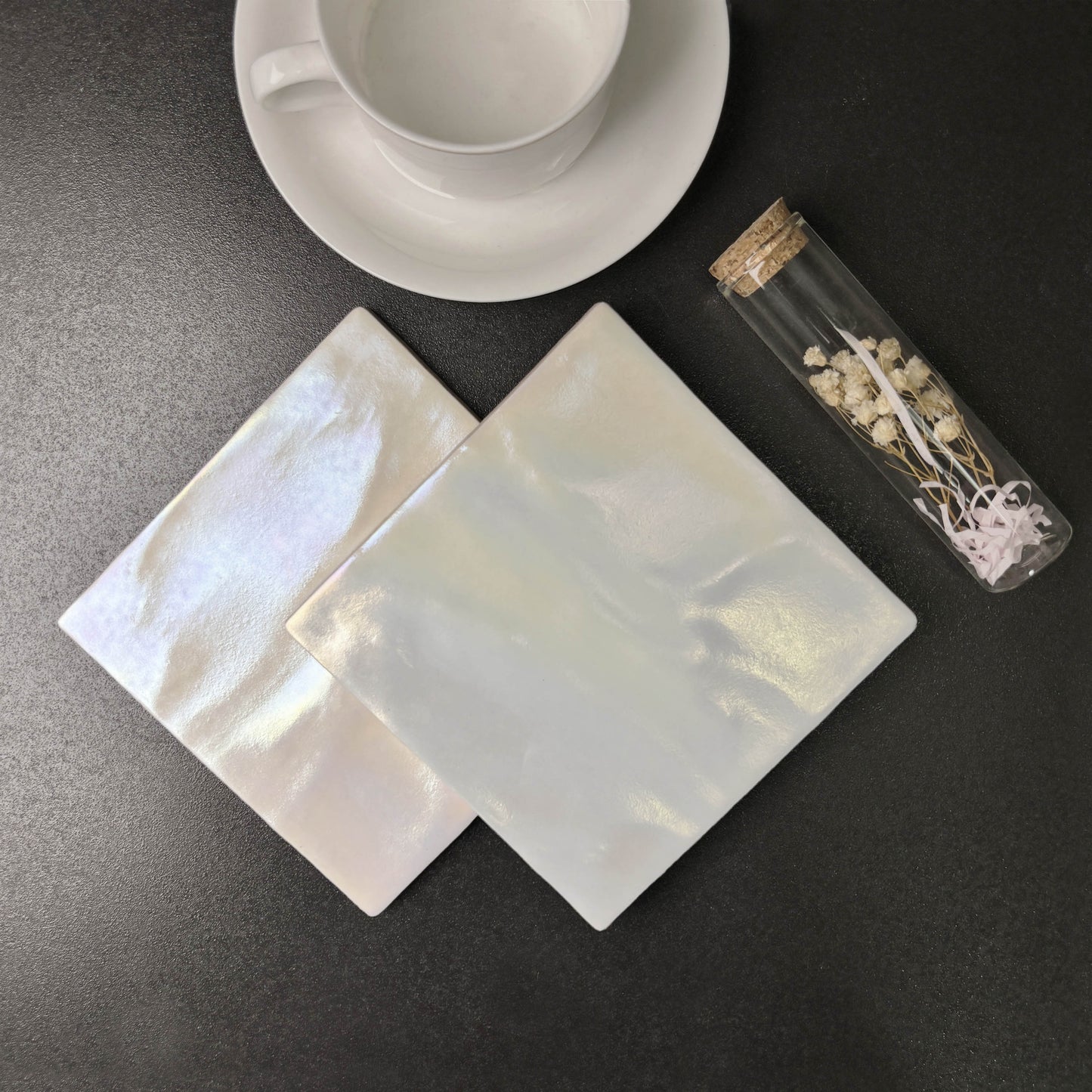 Iridescent Ceramic Tiles 132x132mm - Per Square Meter - Soft Rainbow Holographic Finish - NJ13201HC
