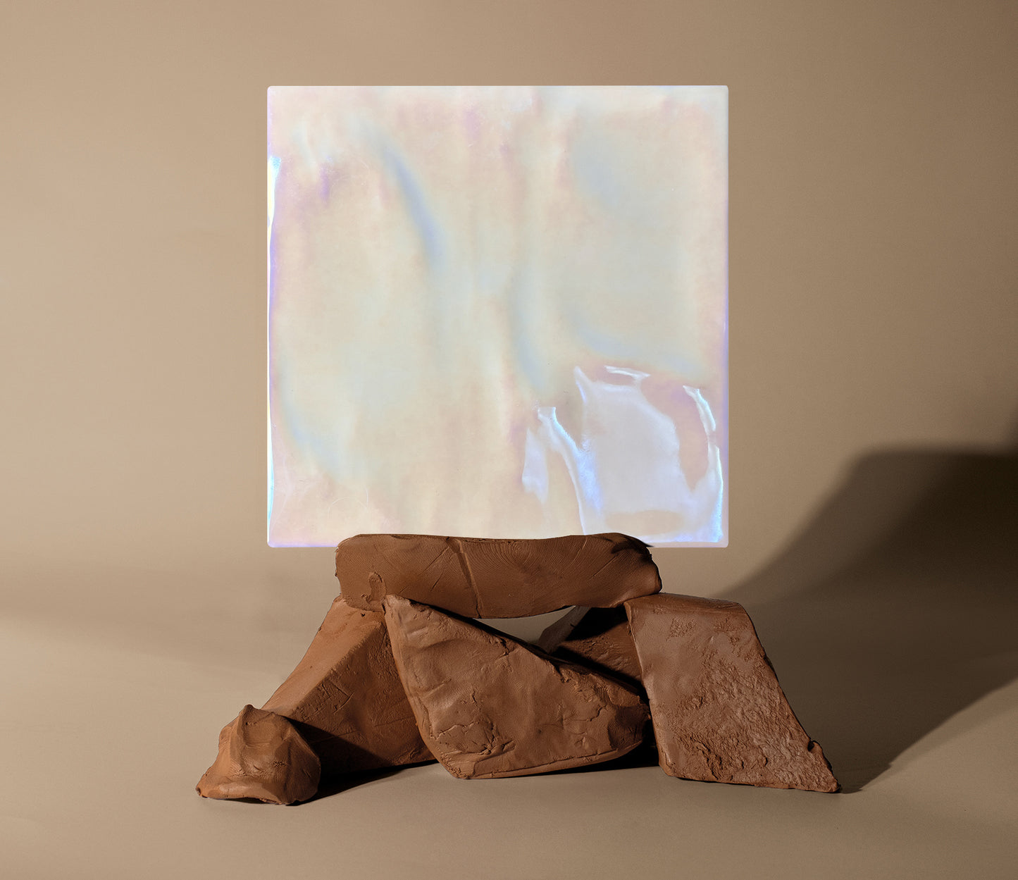 Iridescent Ceramic Tiles 132x132mm - Per Square Meter - Gentle Pearl Rainbow Holographic Finish - NL1301HC