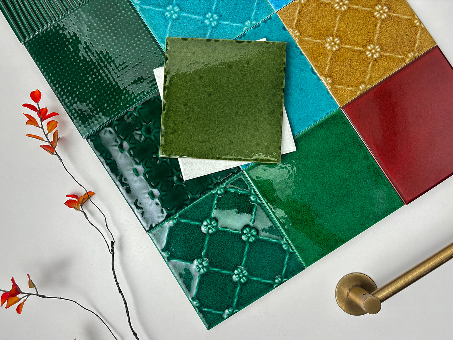 Ice Crack Ceramic Tiles 150x150mm - N-BL-1504M - Per Square Meter - Golden Amber Crackle Glaze Finish