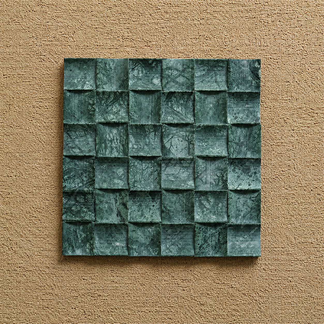 Travertine Look Mosaic Porcelain Tiles, 3D Textured Stone Effect Wall Tile