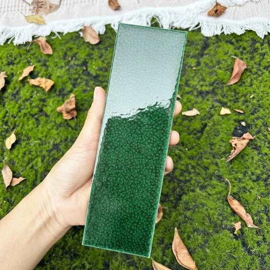 Emerald Ice Crackle glass mosaic pool tile - 2026 trend