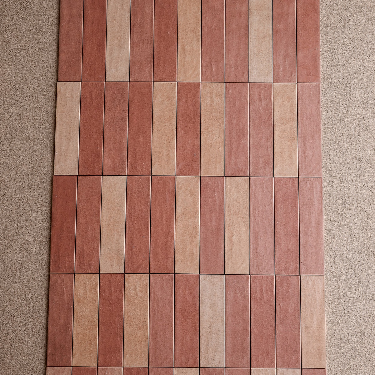 Handmade terracotta long brick tile 75x300mm cafe b b storefront