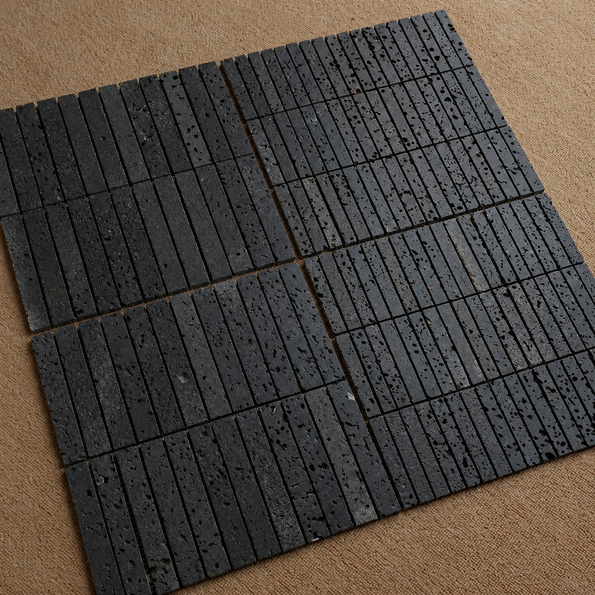 Terracotta Natural Travertine Stick Strip Mosaic Tile - Restaurant Bakery B&B Feature Wall - variant 7