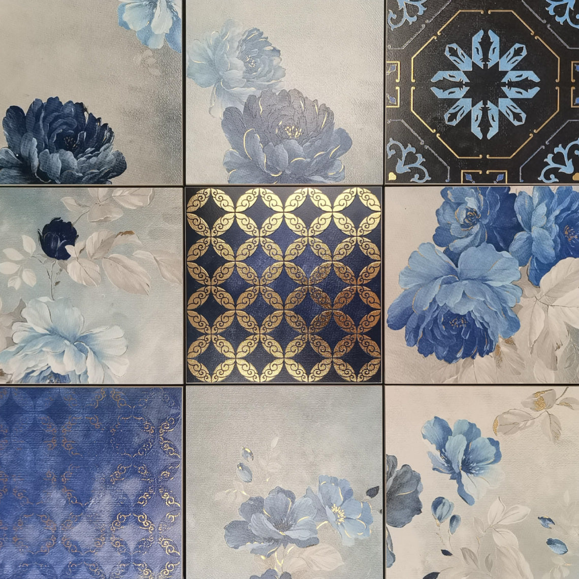 Gilded Gold Ceramic Tiles 200x200mm - Moroccan Mid-Century Wall & Floor Tiles (25 Pieces / 1㎡) - GR.Mosaic Decorative Pattern (View 17)