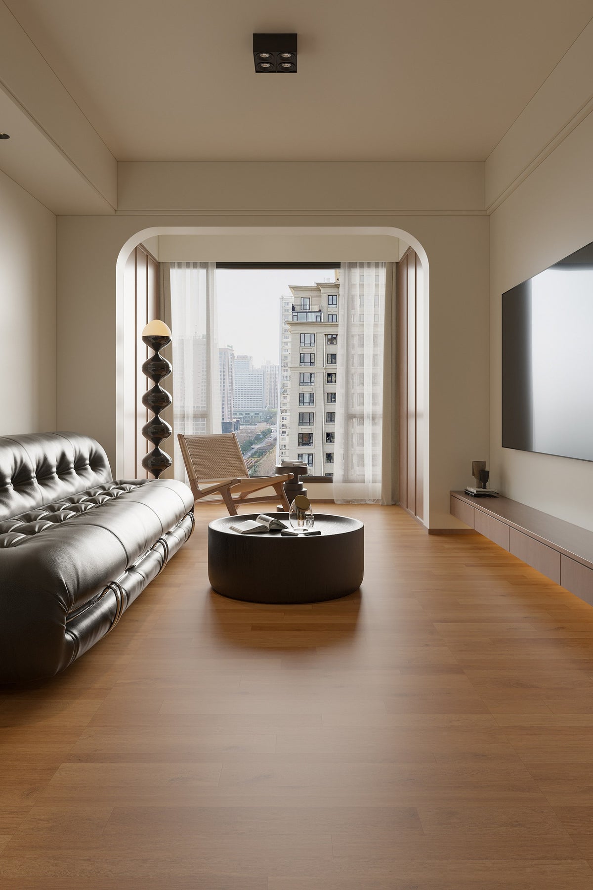 Wood Look Porcelain Floor Tile Geometric Plank 600x1200mm - Living Room Hallway Open Plan - Item No. 612615