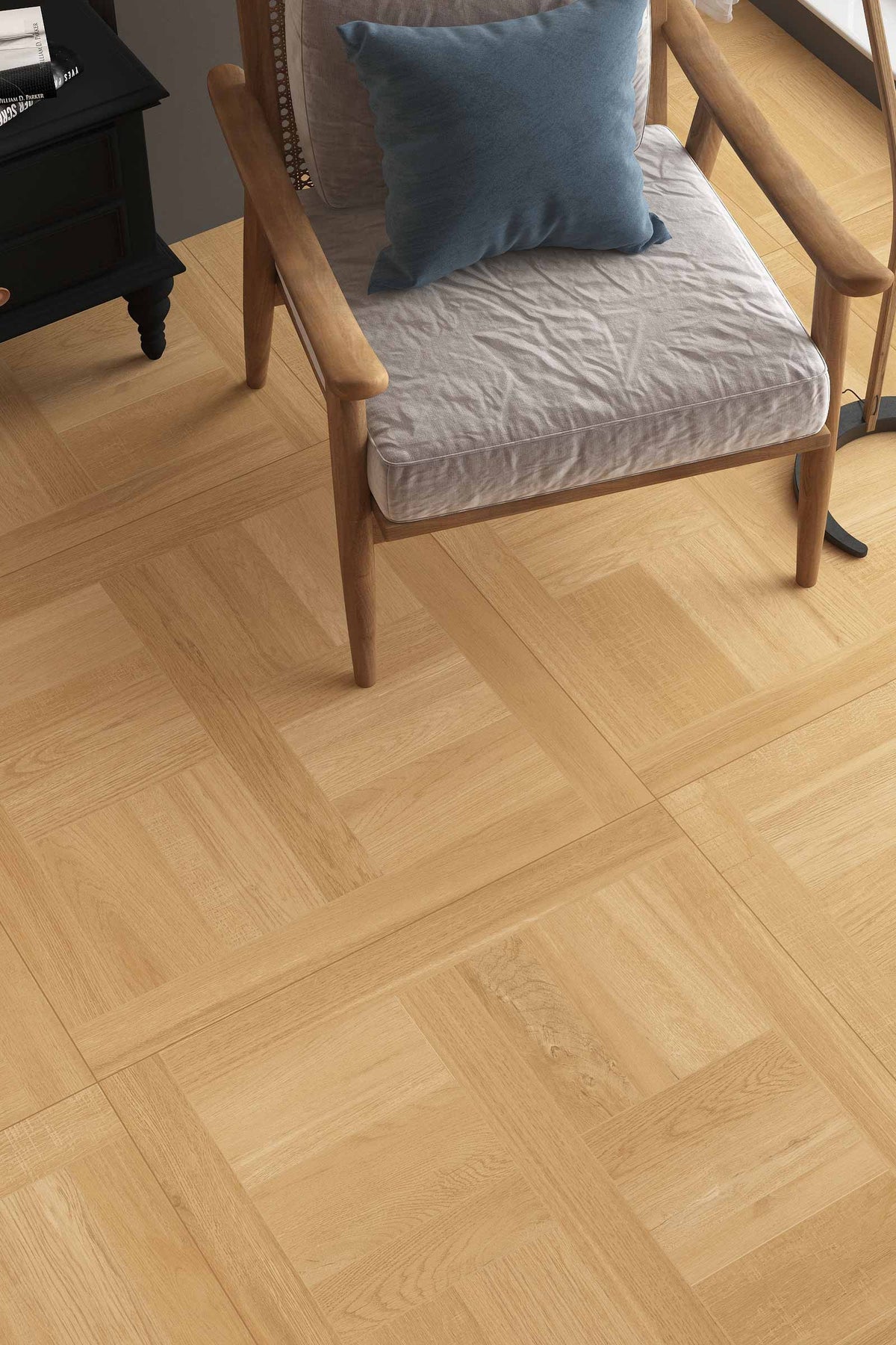 Wood Look Porcelain Floor Tile Geometric Weave Plank 800x800mm - Living Room Hallway Open Plan - Item No. 8K122
