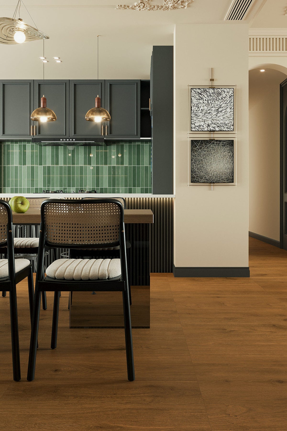 Wood Look Porcelain Floor Tile Natural Wood Plank 800x800mm - Living Room Hallway Open Plan - Item No. 8416