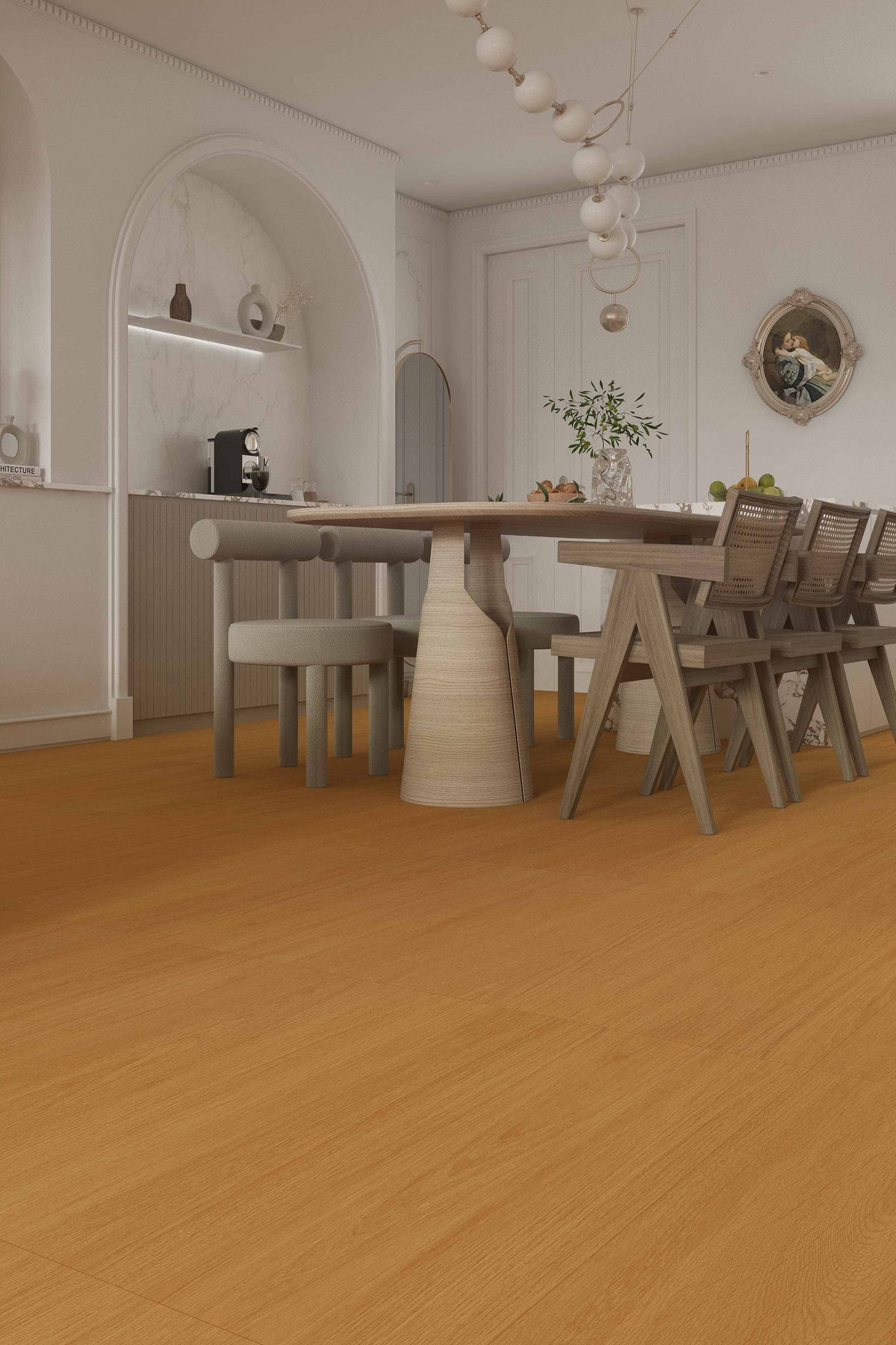 Wood Look Porcelain Floor Tile Natural Wood Plank 800x800mm - Living Room Hallway Open Plan - Item No. 8K401