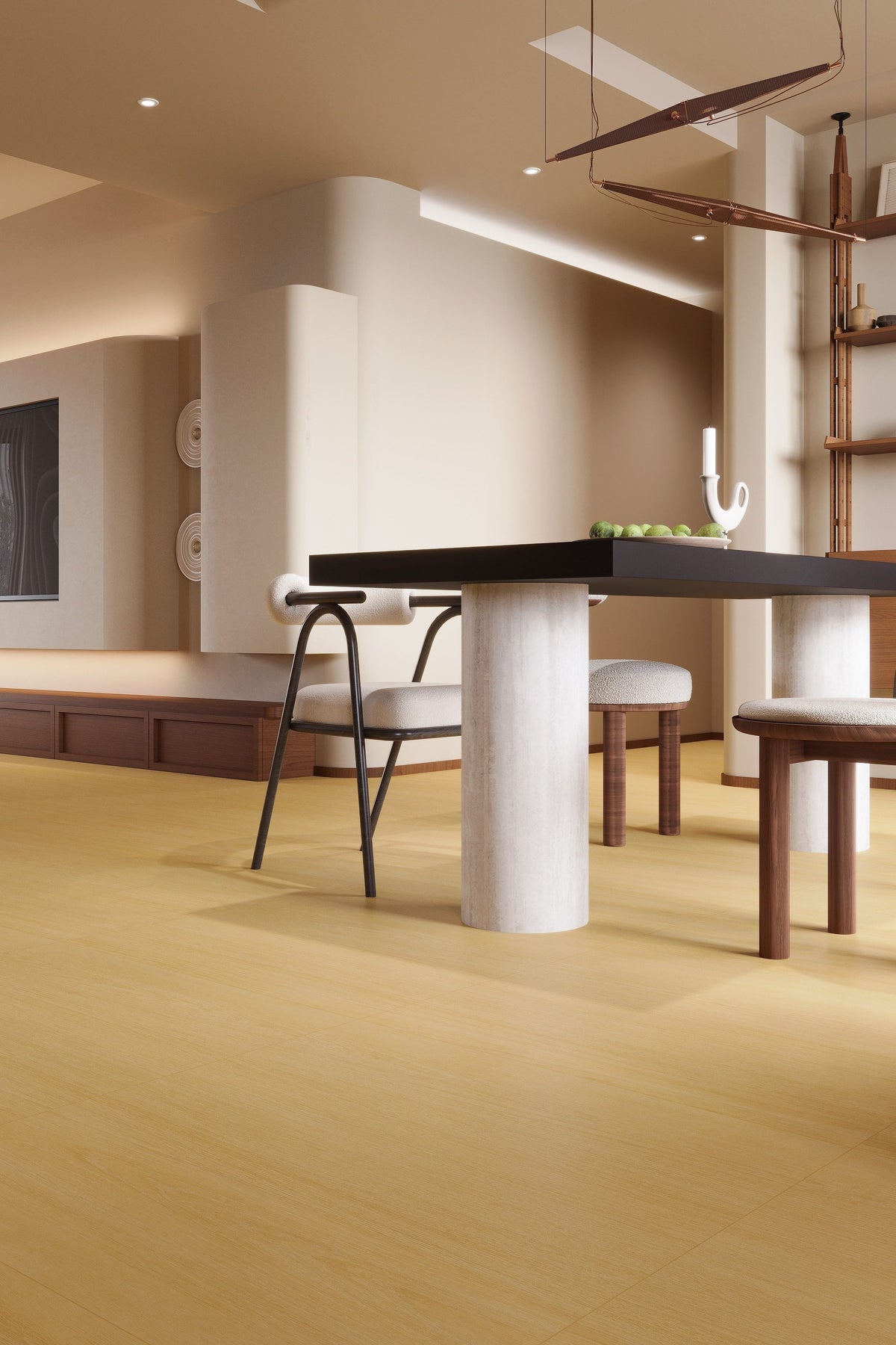 Wood Look Porcelain Floor Tile Natural Wood Plank 800x800mm - Living Room Hallway Open Plan - Item No. 8K403