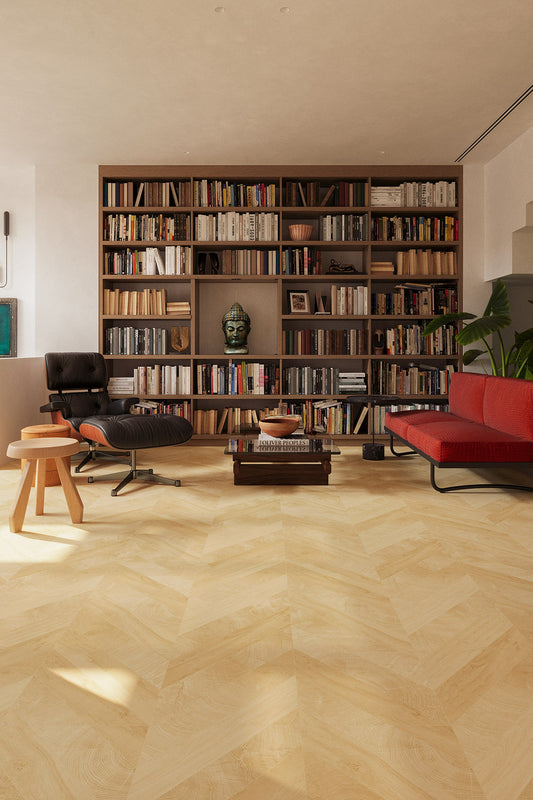 Wood Look Porcelain Floor Tile Chevron Plank 800x800mm - Living Room Hallway Open Plan - Item No. 8211