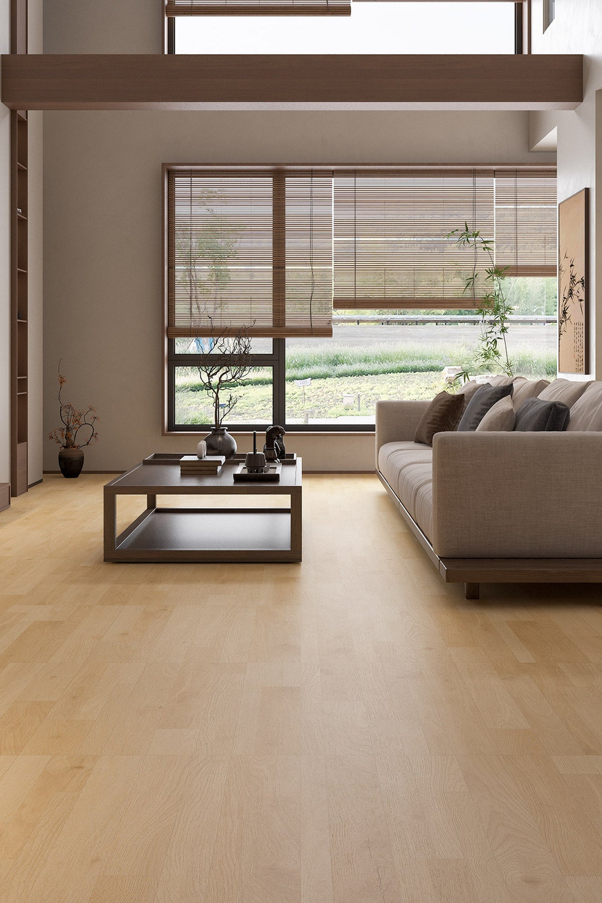 Wood Look Porcelain Floor Tile Geometric Plank 800x800mm - Living Room Hallway Open Plan - Item No. 8611