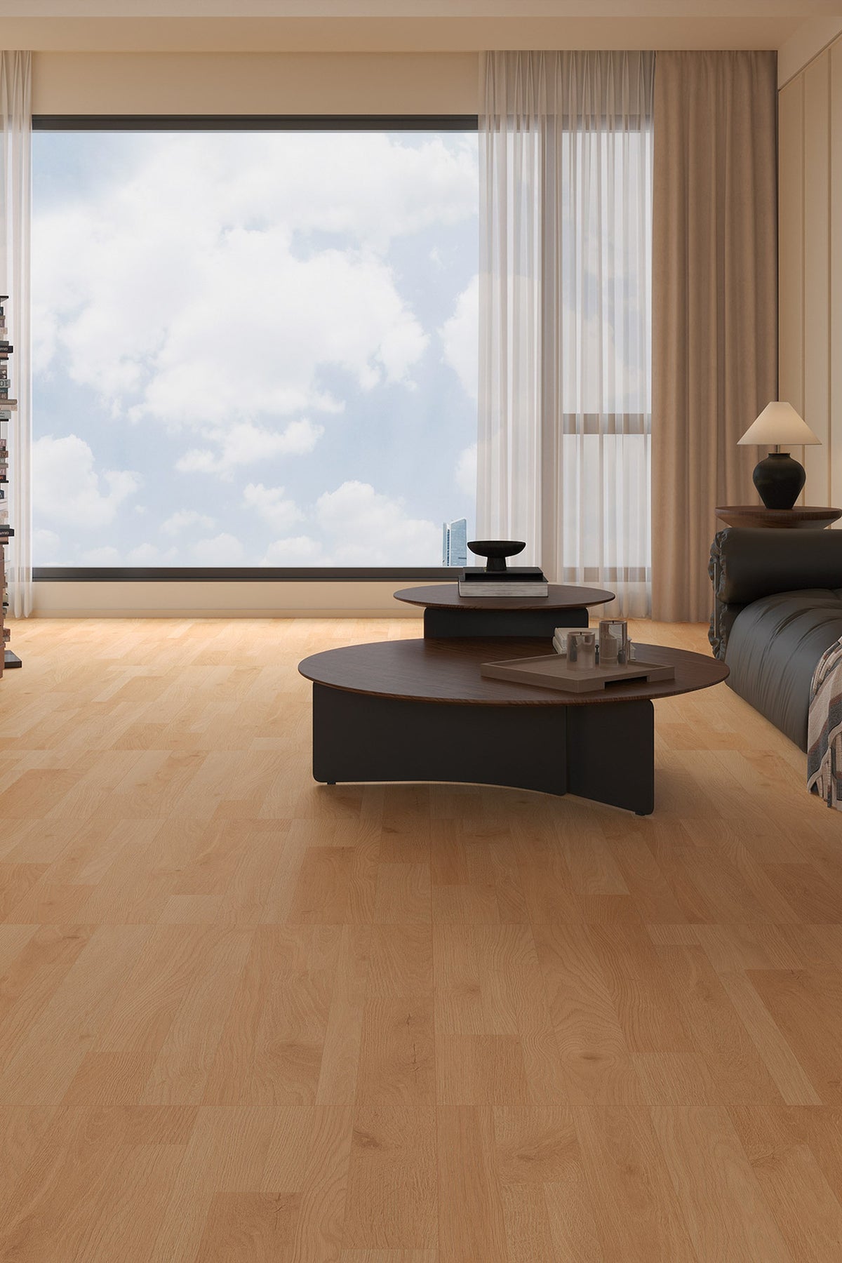 Wood Look Porcelain Floor Tile Geometric Plank 800x800mm - Living Room Hallway Open Plan - Item No. 8613