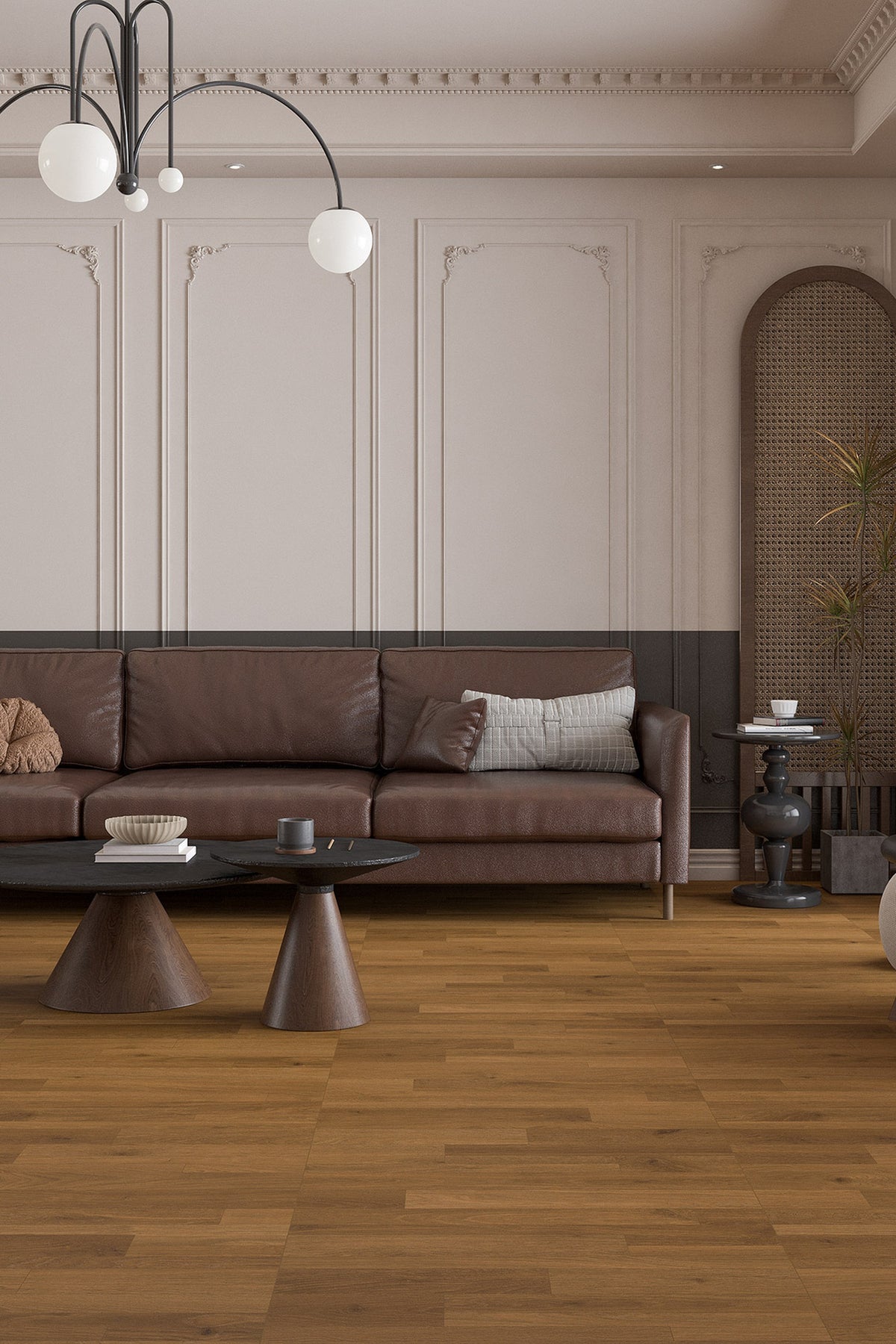 Wood Look Porcelain Floor Tile Geometric Plank 800x800mm - Living Room Hallway Open Plan - Item No. 8616