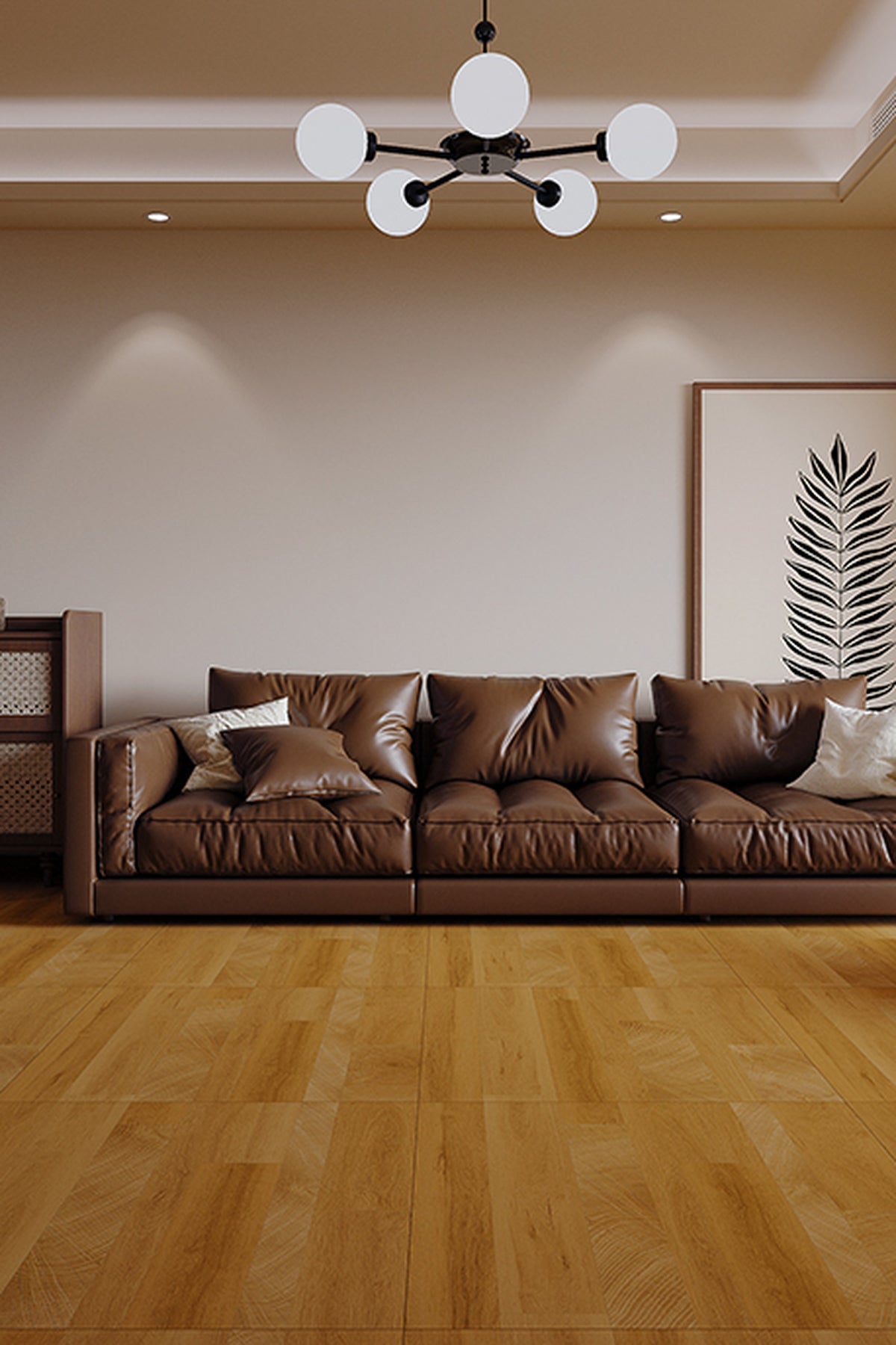 Wood Look Porcelain Floor Tile Geometric Plank 800x800mm - Living Room Hallway Open Plan - Item No. 8K607