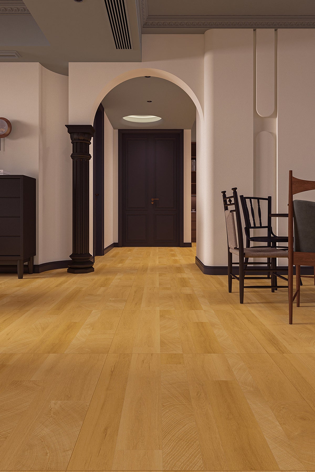 Wood Look Porcelain Floor Tile Geometric Plank 800x800mm - Living Room Hallway Open Plan - Item No. 8K608