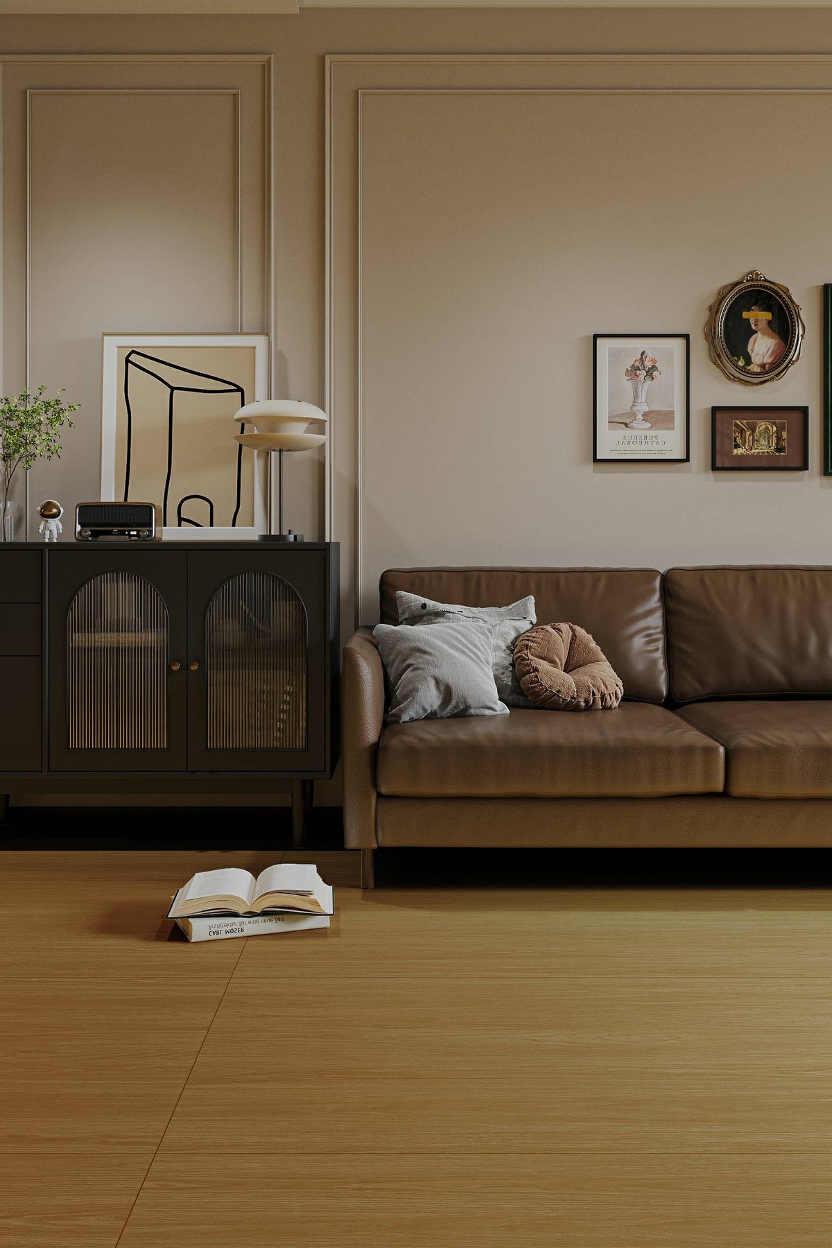 Wood Look Porcelain Floor Tile Fine Grain Plank 750x1500mm - Living Room Hallway Open Plan - Item No. 75YJ401
