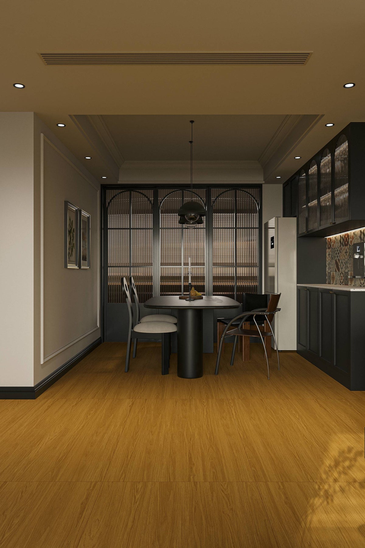 Wood Look Porcelain Floor Tile Fine Grain Plank 750x1500mm - Living Room Hallway Open Plan - Item No. 75YJ402