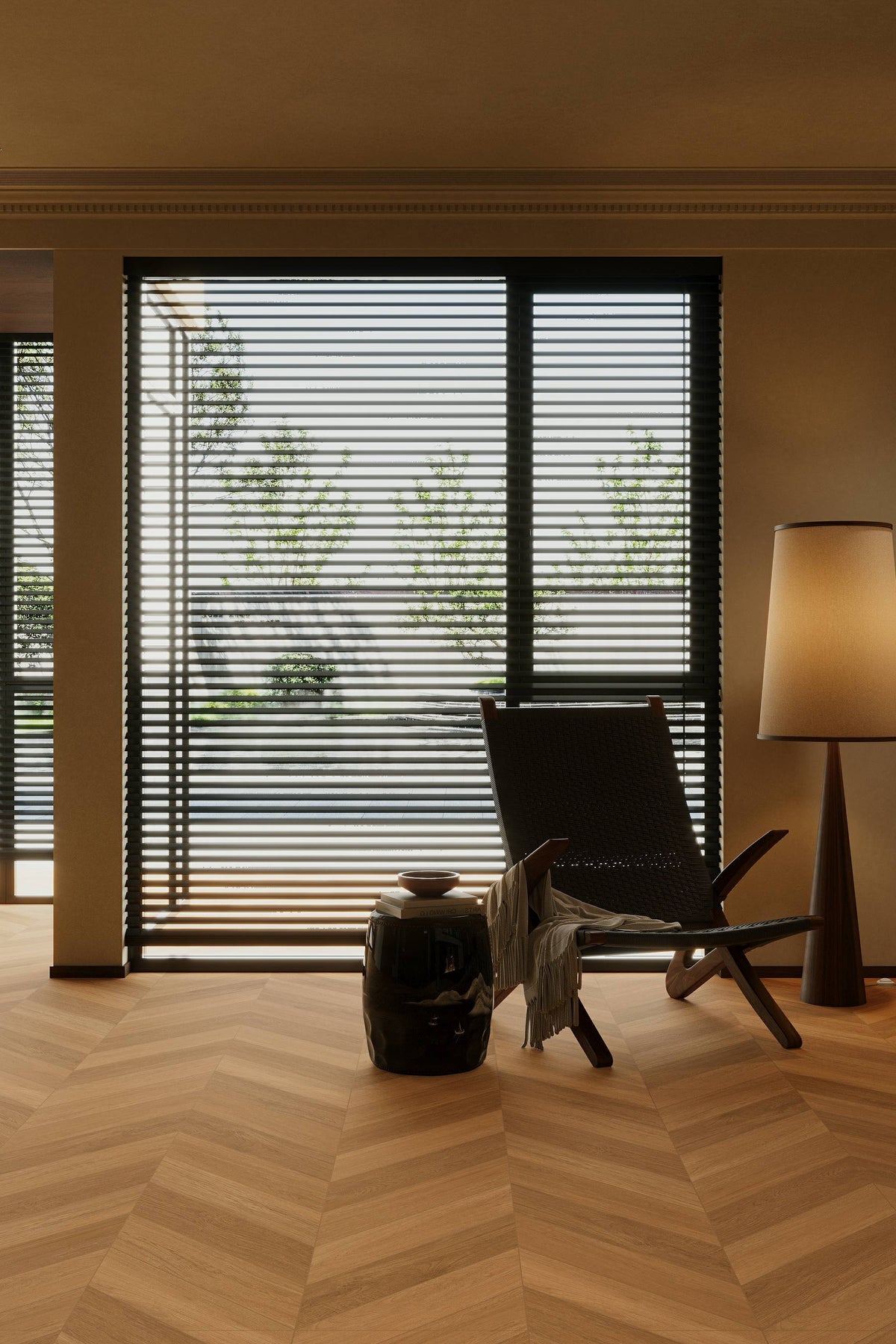 Wood Look Porcelain Floor Tile Chevron Plank 750x1500mm - Living Room Hallway Open Plan - Item No. 715209