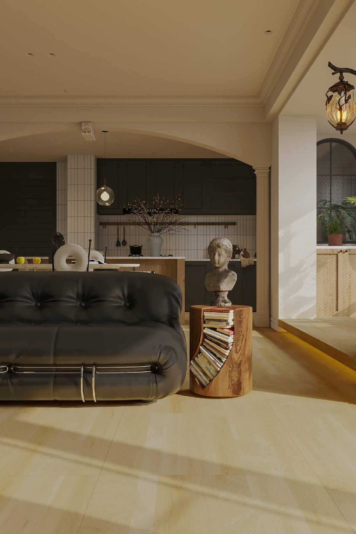 Wood Look Porcelain Floor Tile Geometric Plank 750x1500mm - Living Room Hallway Open Plan - Item No. 715605
