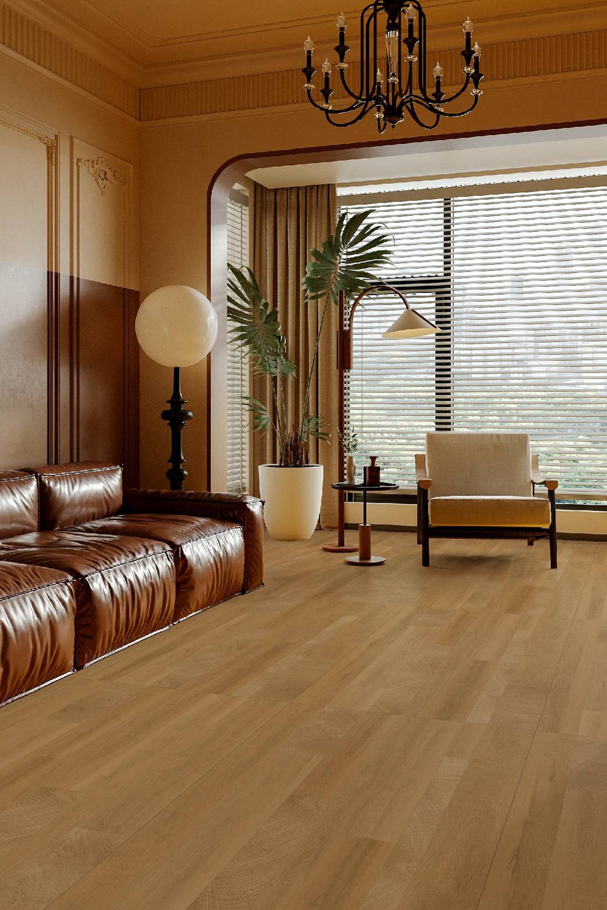 Wood Look Porcelain Floor Tile Geometric Plank 750x1500mm - Living Room Hallway Open Plan - Item No. 715607