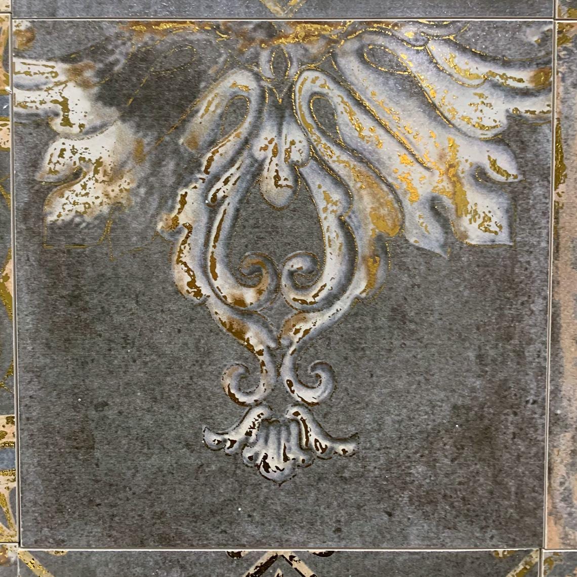 Gilded Gold Ceramic Tiles 200x200mm - Moroccan Mid-Century Wall & Floor Tiles (25 Pieces / 1㎡) - GR.Mosaic Decorative Pattern (View 7)