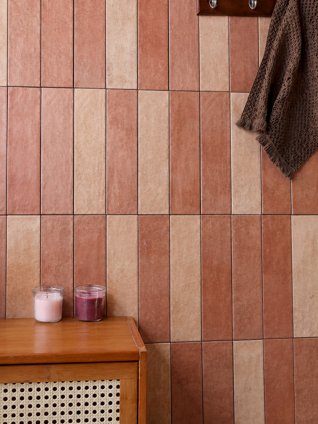 Handmade terracotta long brick tile 75x300mm cafe b b storefront