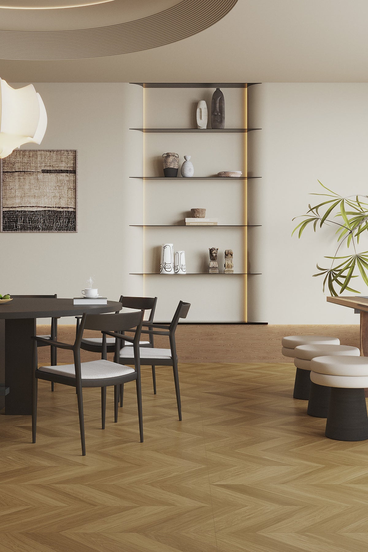Wood Look Porcelain Floor Tile Velvet Plank 600x1200mm - Living Room Hallway Open Plan - Item No. 612TR806
