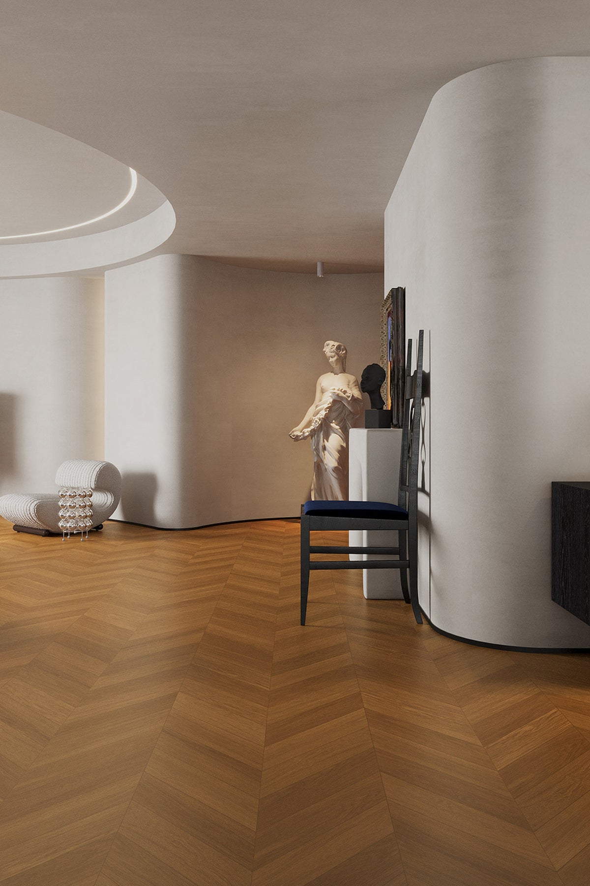 Wood Look Porcelain Floor Tile Velvet Plank 600x1200mm - Living Room Hallway Open Plan - Item No. 612TR807