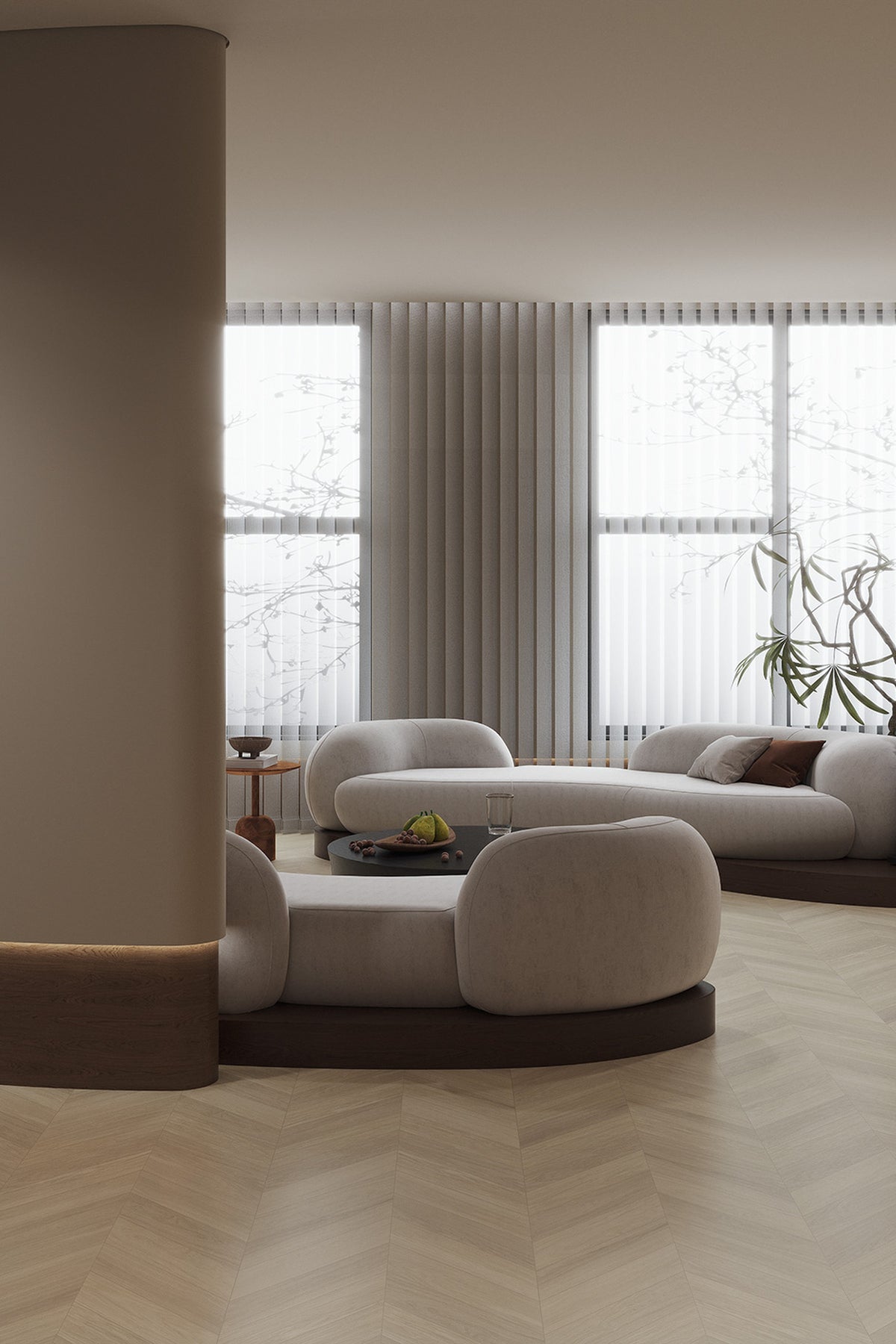 Wood Look Porcelain Floor Tile Velvet Plank 600x1200mm - Living Room Hallway Open Plan - Item No. 612TR808