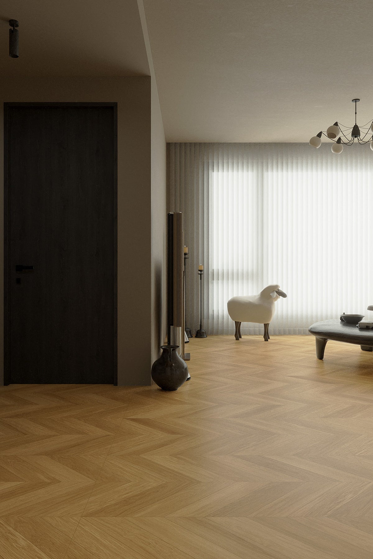 Wood Look Porcelain Floor Tile Velvet Plank 600x1200mm - Living Room Hallway Open Plan - Item No. 612TR810