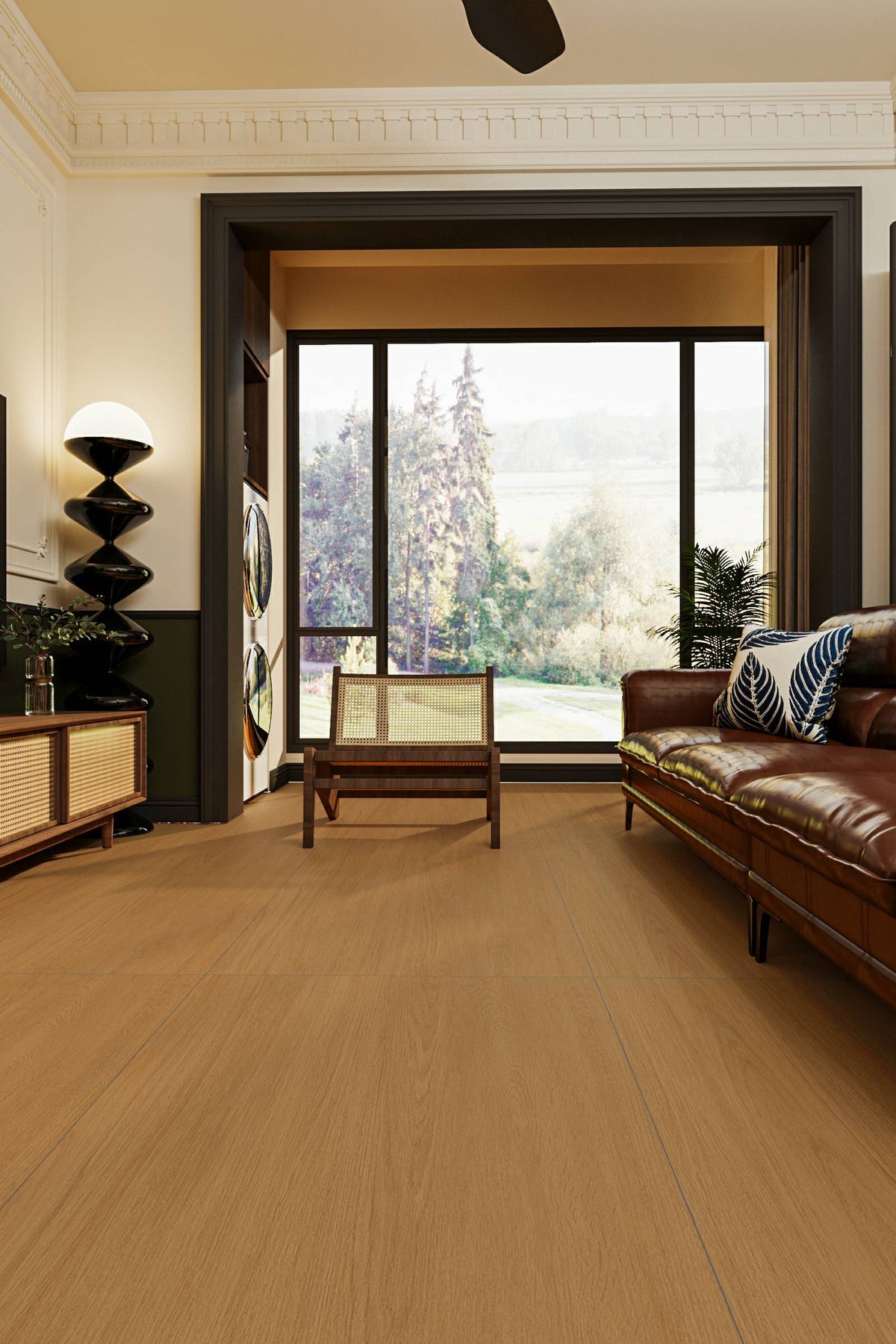 Wood Look Porcelain Floor Tile Natural Wood Plank 750x1500mm - Living Room Hallway Open Plan - Item No. 715401