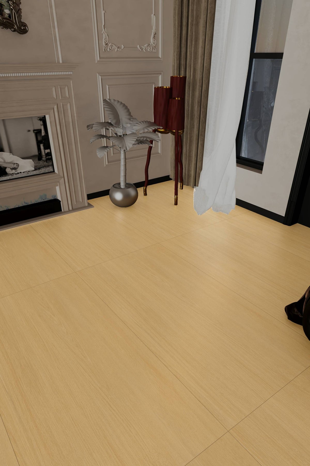 Wood Look Porcelain Floor Tile Natural Wood Plank 750x1500mm - Living Room Hallway Open Plan - Item No. 715405