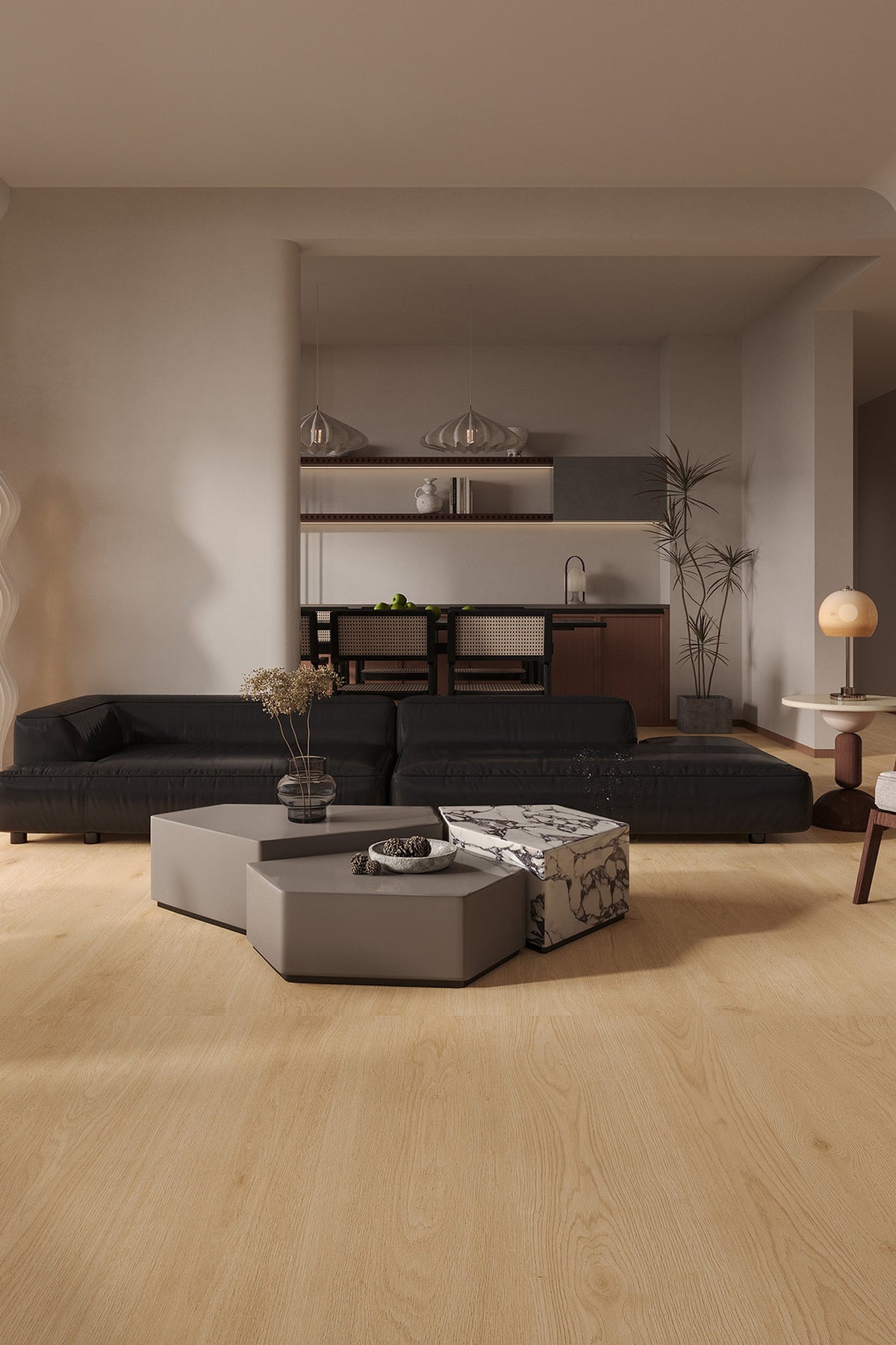 Wood Look Porcelain Floor Tile Natural Wood Plank 750x1500mm - Living Room Hallway Open Plan - Item No. 715411