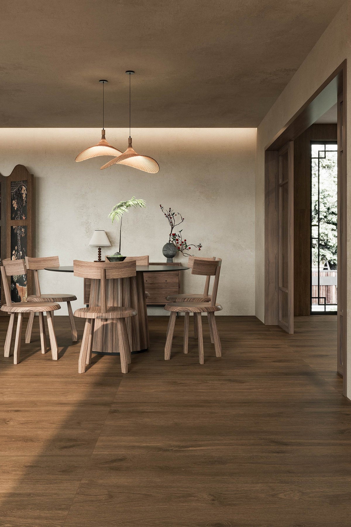 Wood Look Porcelain Floor Tile Natural Wood Plank 750x1500mm - Living Room Hallway Open Plan - Item No. 715416