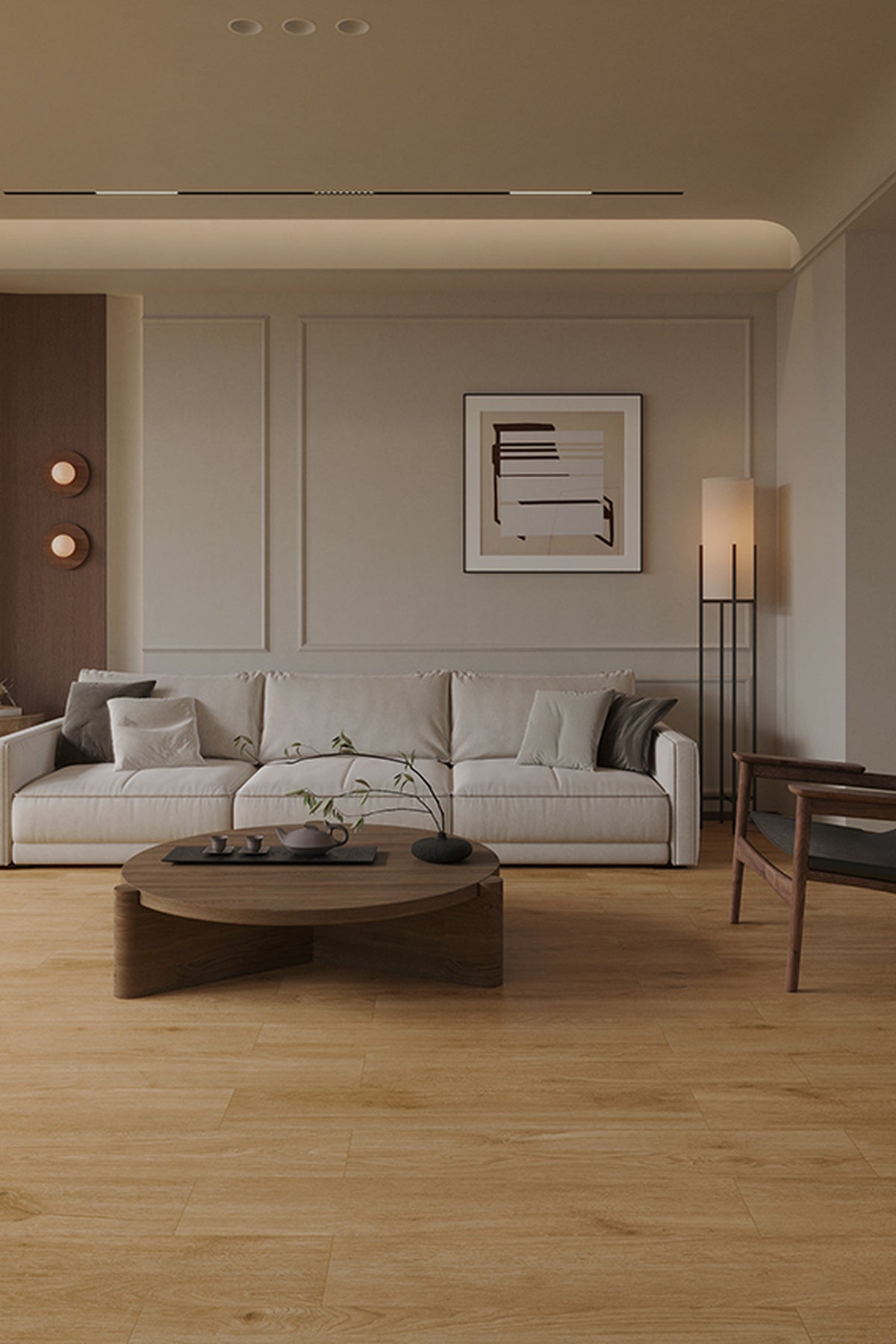 Wood Look Porcelain Floor Tile Wood Strip Plank 200x1000mm - Living Room Bedroom Kitchen - Item No. 21003