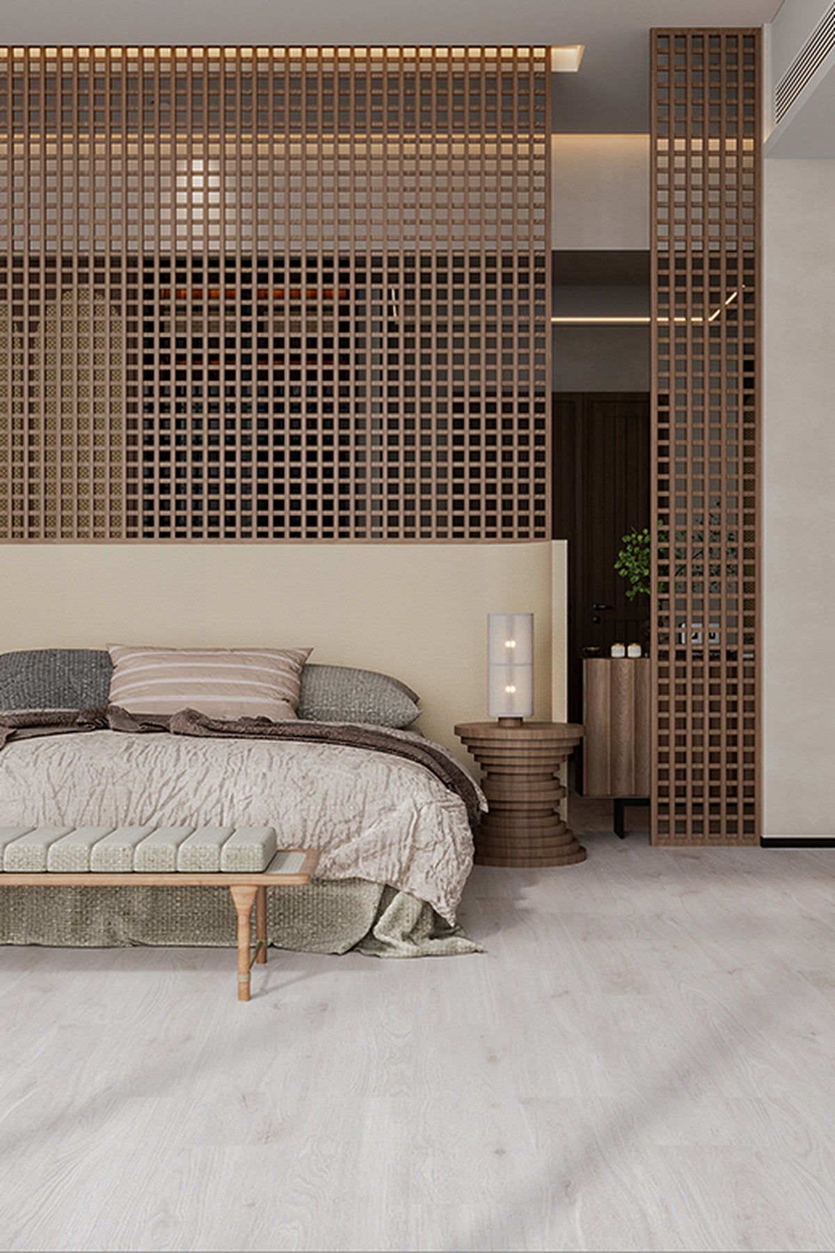 Wood Look Porcelain Floor Tile Wood Strip Plank 200x1000mm - Living Room Bedroom Kitchen - Item No. 21007