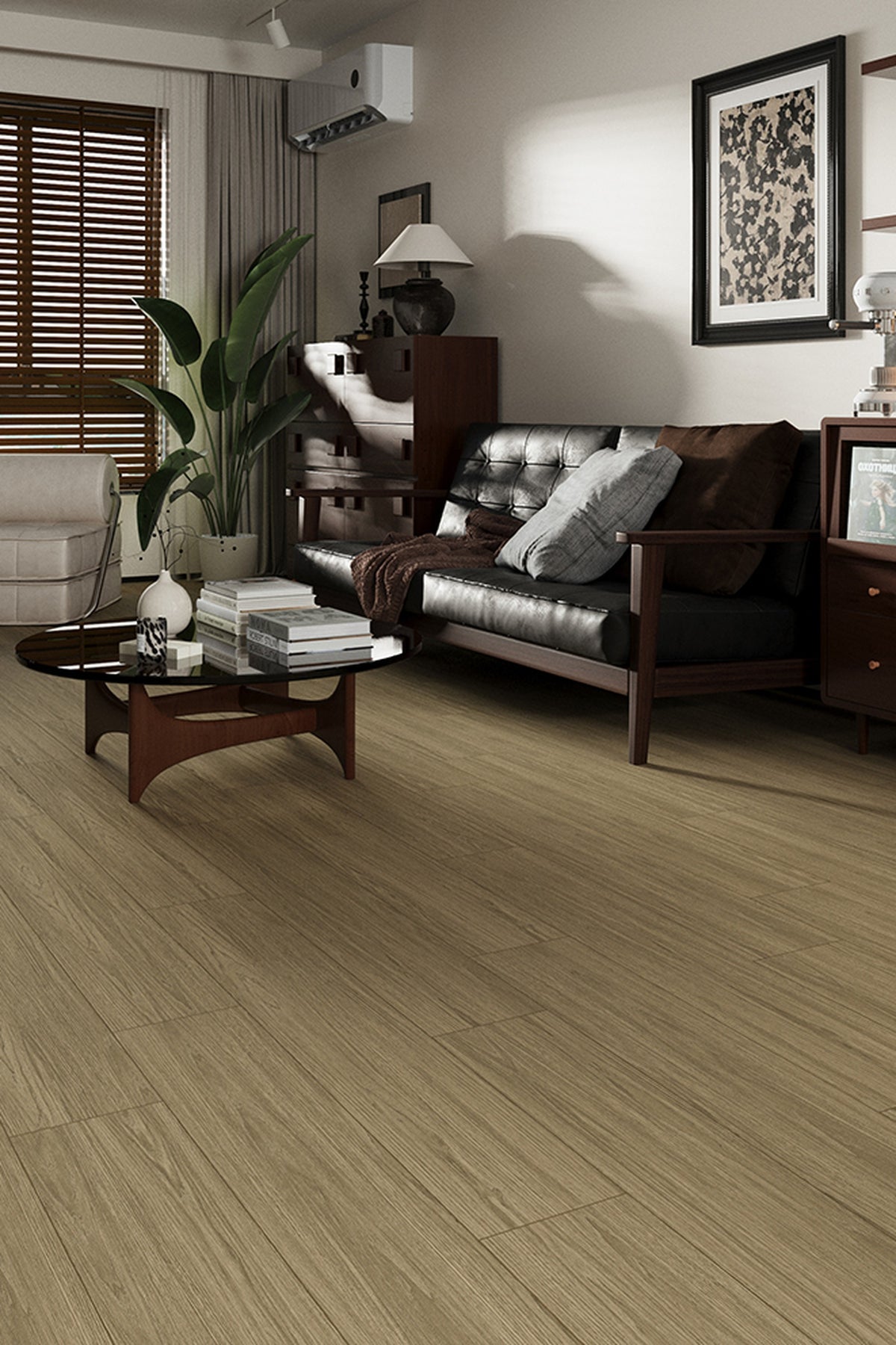 Wood Look Porcelain Floor Tile Wood Strip Plank 200x1200mm - Living Room Bedroom Kitchen - Item No. 201201