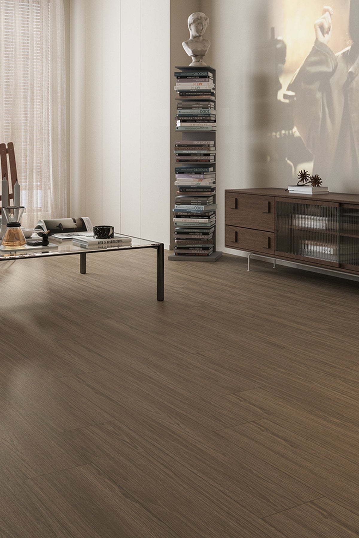 Wood Look Porcelain Floor Tile Wood Strip Plank 200x1200mm - Living Room Bedroom Kitchen - Item No. 201203