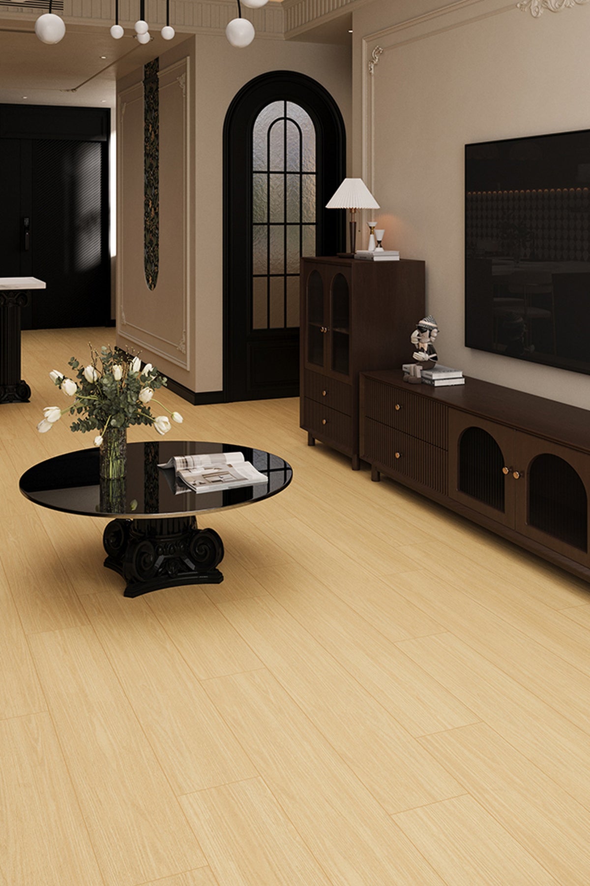 Wood Look Porcelain Floor Tile Wood Strip Plank 200x1200mm - Living Room Bedroom Kitchen - Item No. 201206