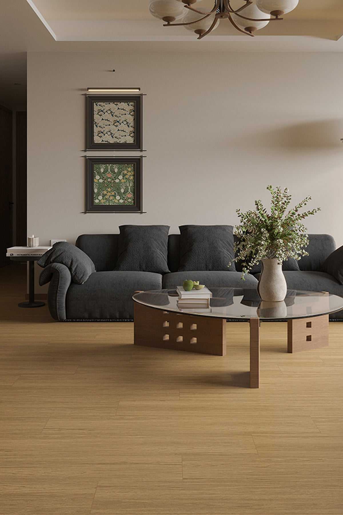 Wood Look Porcelain Floor Tile Wood Strip Plank 200x1200mm - Living Room Bedroom Kitchen - Item No. 201207