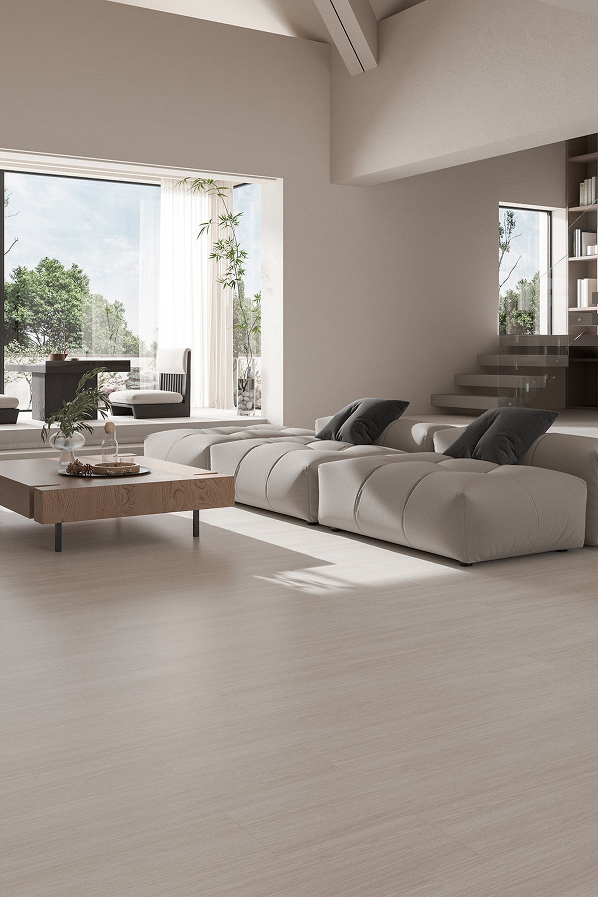 Wood Look Porcelain Floor Tile Wood Strip Plank 200x1200mm - Living Room Bedroom Kitchen - Item No. 201208