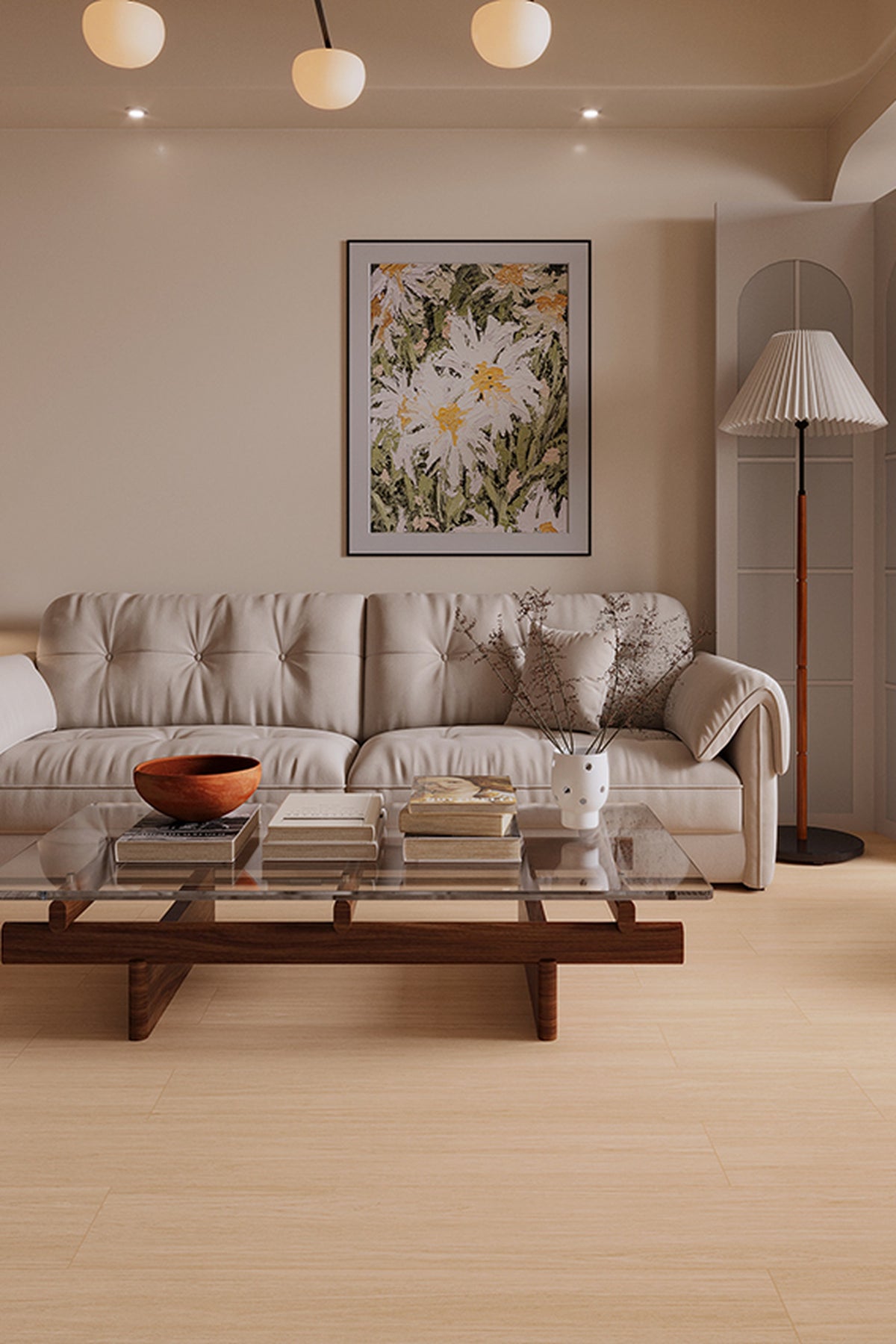 Wood Look Porcelain Floor Tile Wood Strip Plank 200x1200mm - Living Room Bedroom Kitchen - Item No. 201209