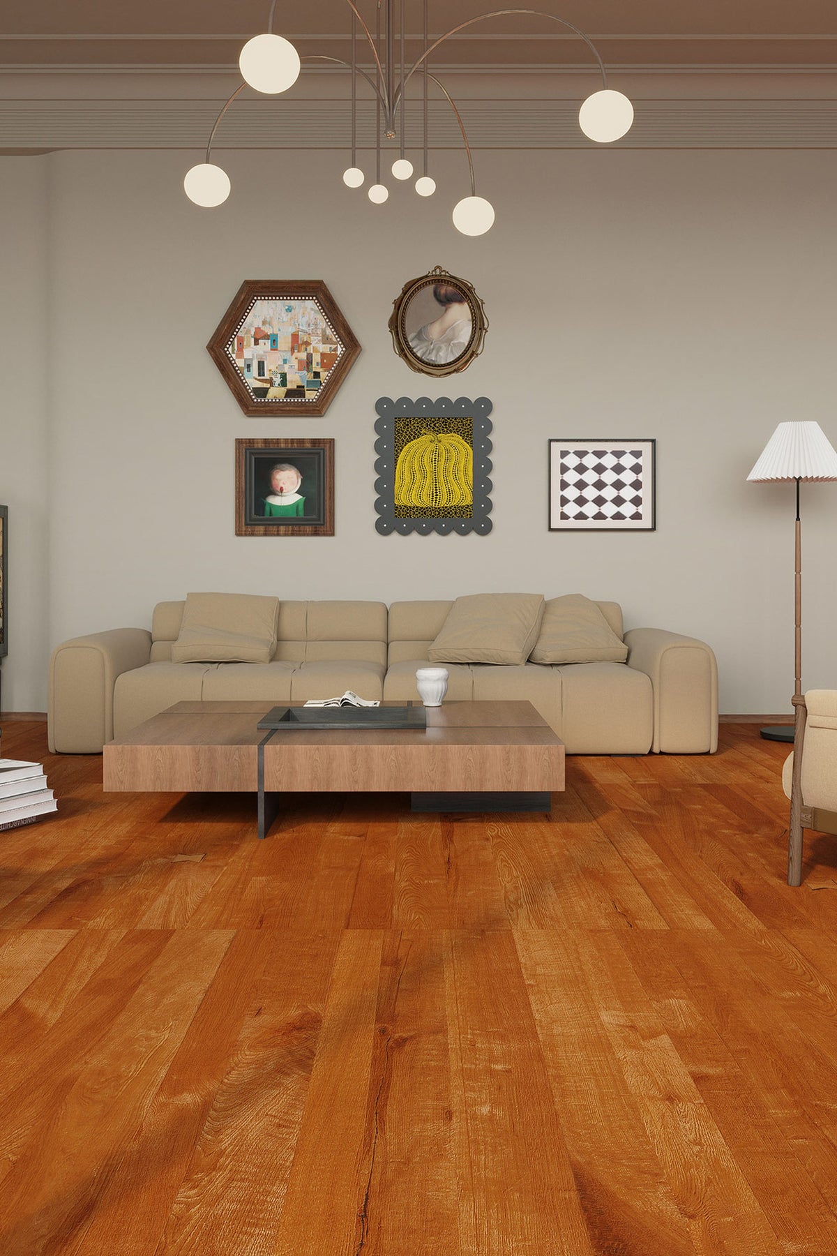 Wood Look Porcelain Floor Tile Mortise Tenon Plank 900x1800mm - Living Room Hallway Open Plan - Item No. 918YJ85