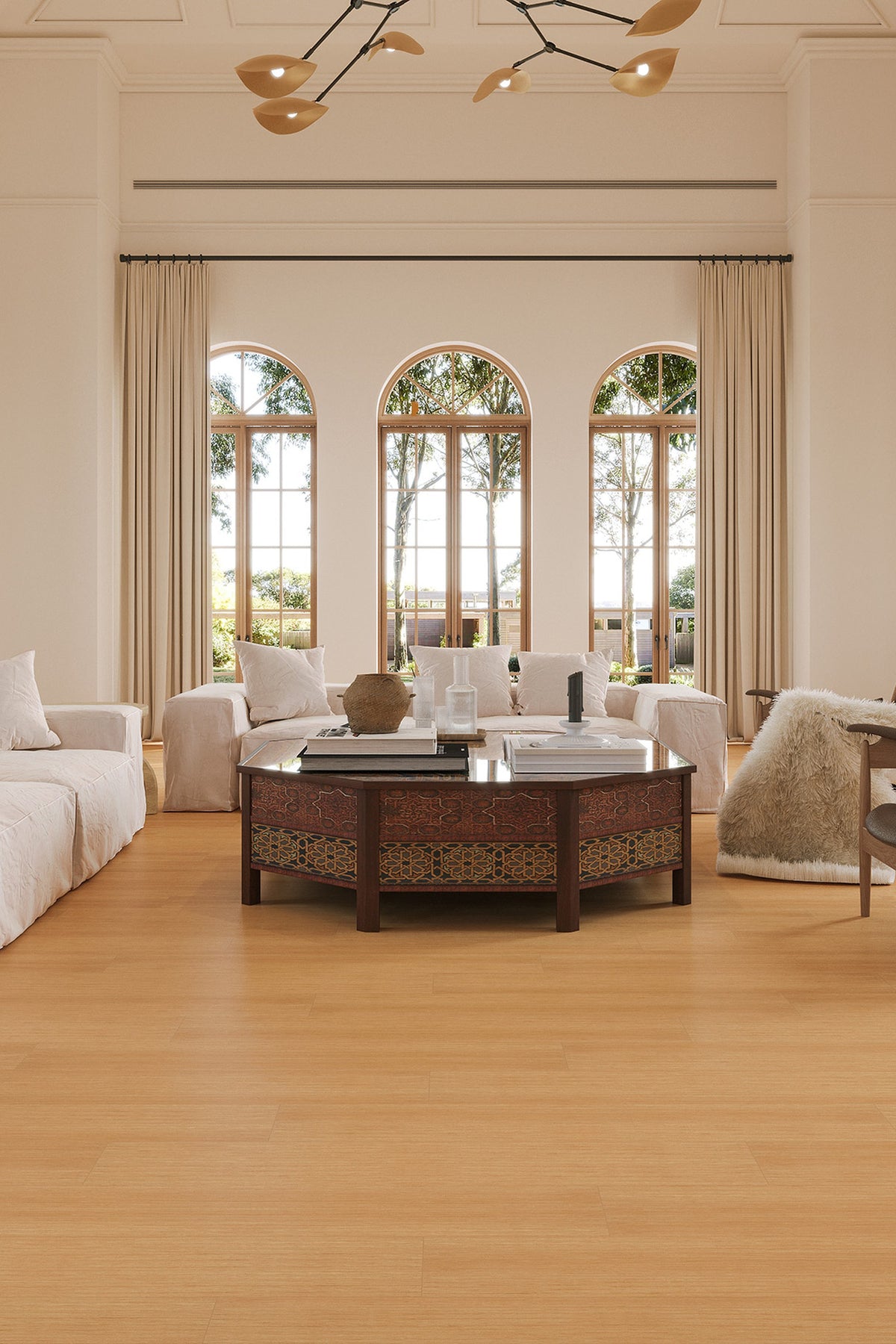 Wood Look Porcelain Floor Tile Wood Strip Full Body Plank 200x1200mm - Living Room Bedroom Kitchen - Item No. 212H08