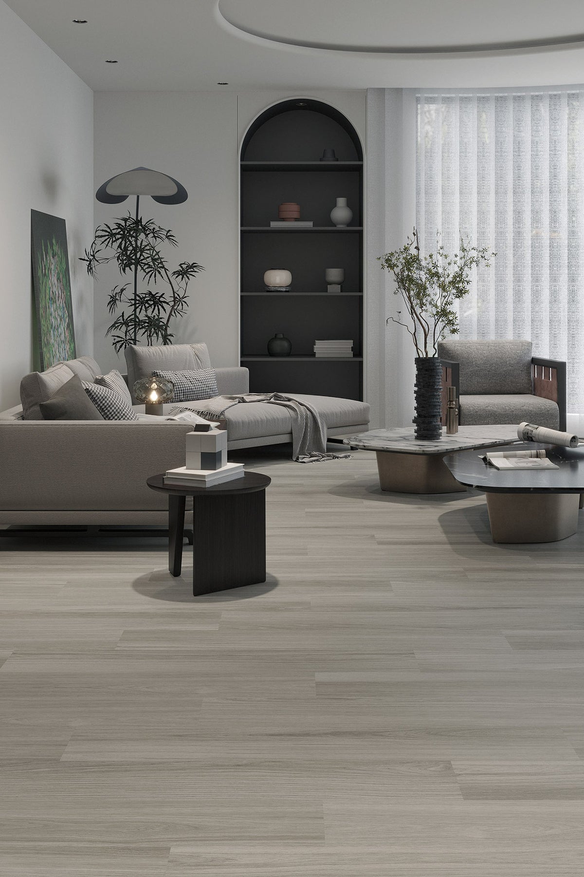 Wood Look Porcelain Floor Tile Wood Strip Full Body Plank 200x1200mm - Living Room Bedroom Kitchen - Item No. 212H09