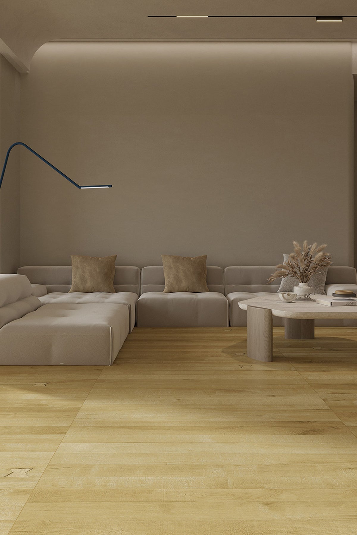 Wood Look Porcelain Floor Tile Mortise Tenon Plank 600x1200mm - Living Room Hallway Open Plan - Item No. SM61202
