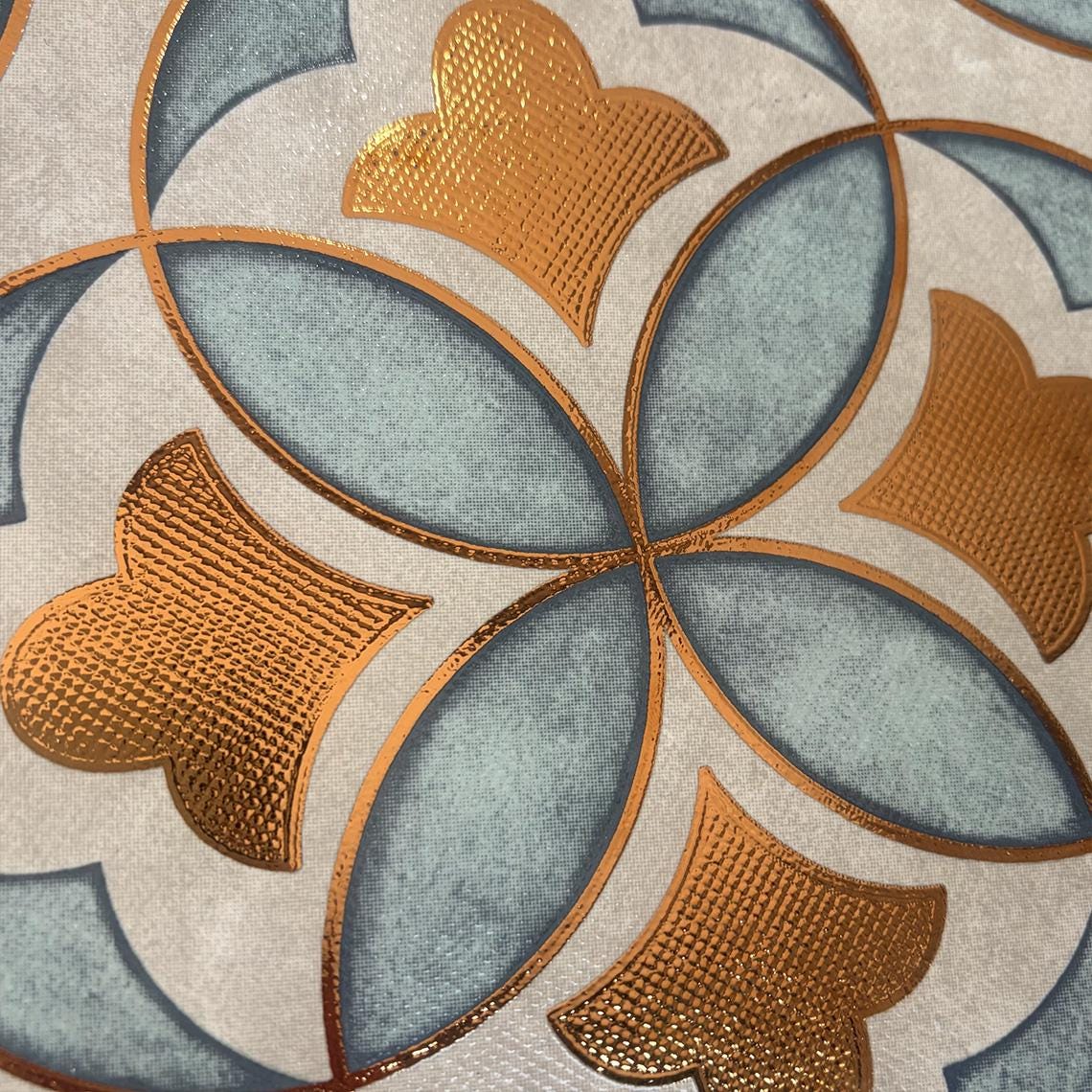 Gilded Gold Ceramic Tiles 200x200mm - Moroccan Mid-Century Wall & Floor Tiles (25 Pieces / 1㎡) - GR.Mosaic Decorative Pattern (View 5)
