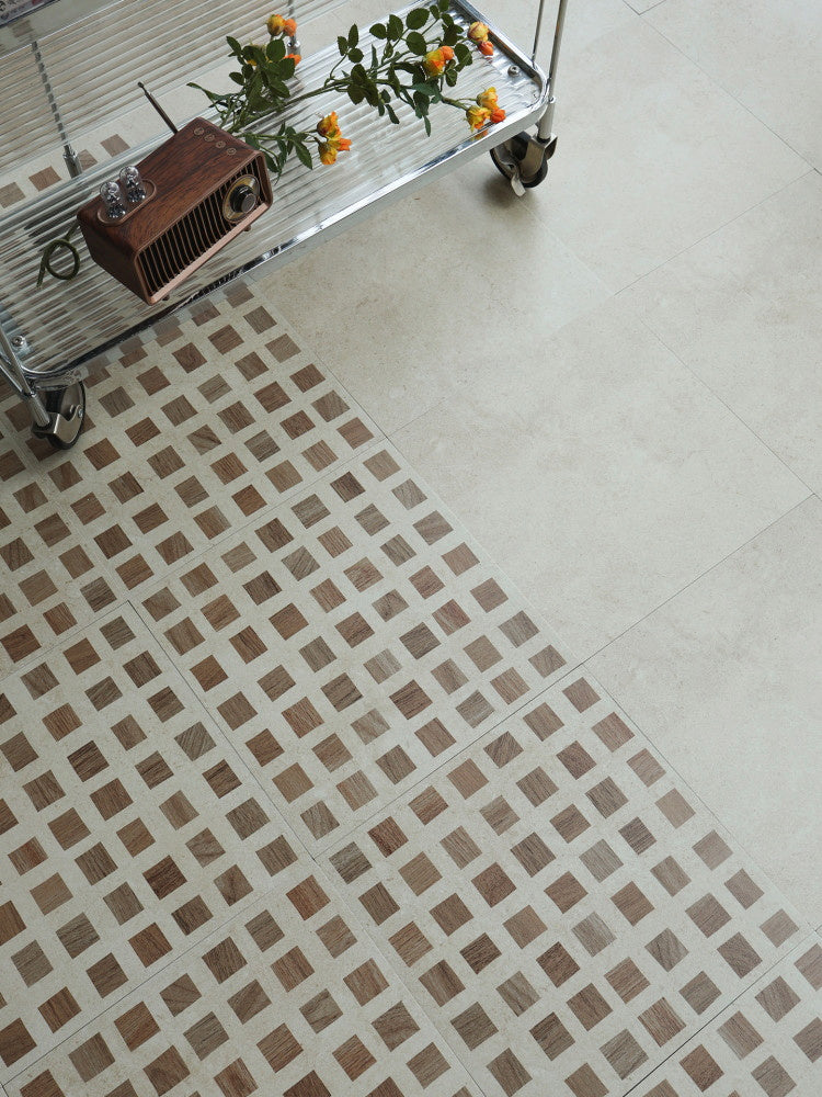 Wood grain grid patterned porcelain tile 300x300mm b b restaurant cafe