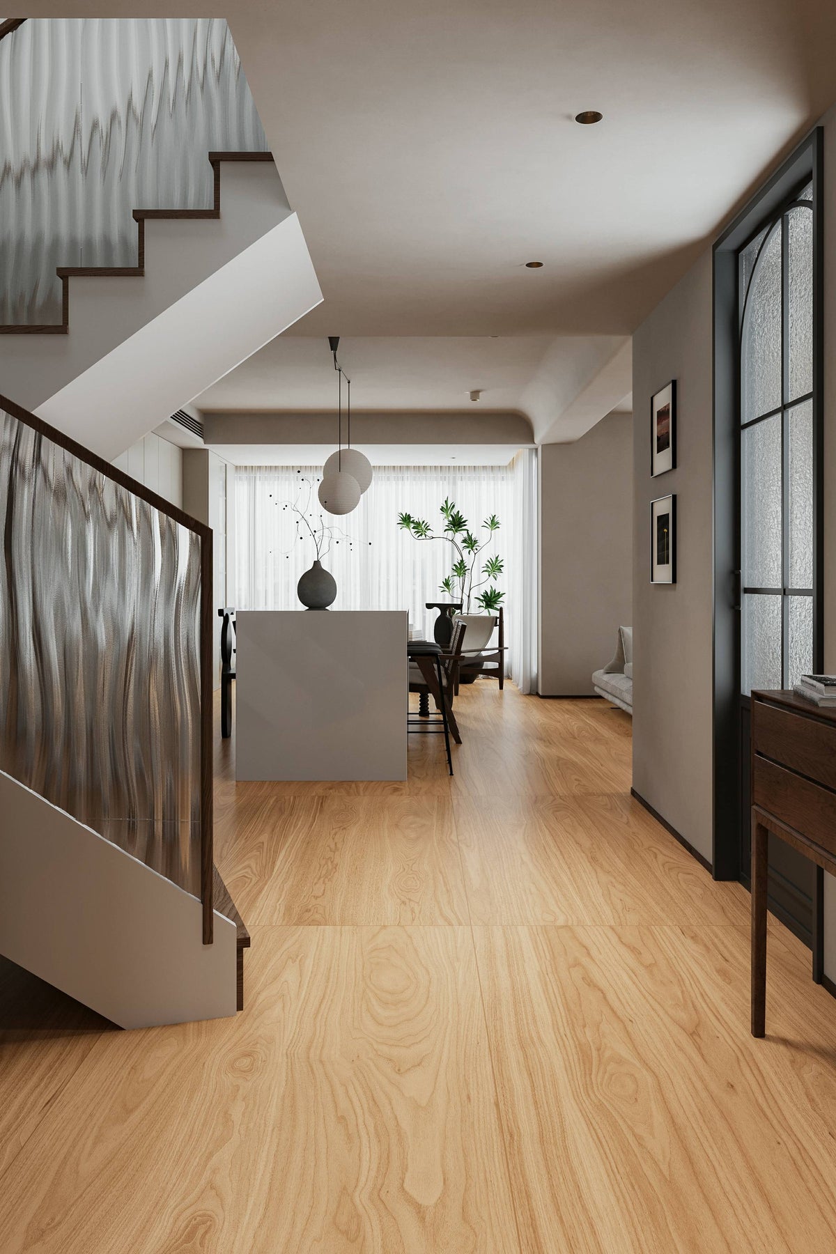 Wood Look Porcelain Floor Tile Fine Grain Velvet Plank 900x1800mm - Living Room Hallway Open Plan - Item No. 918RX811